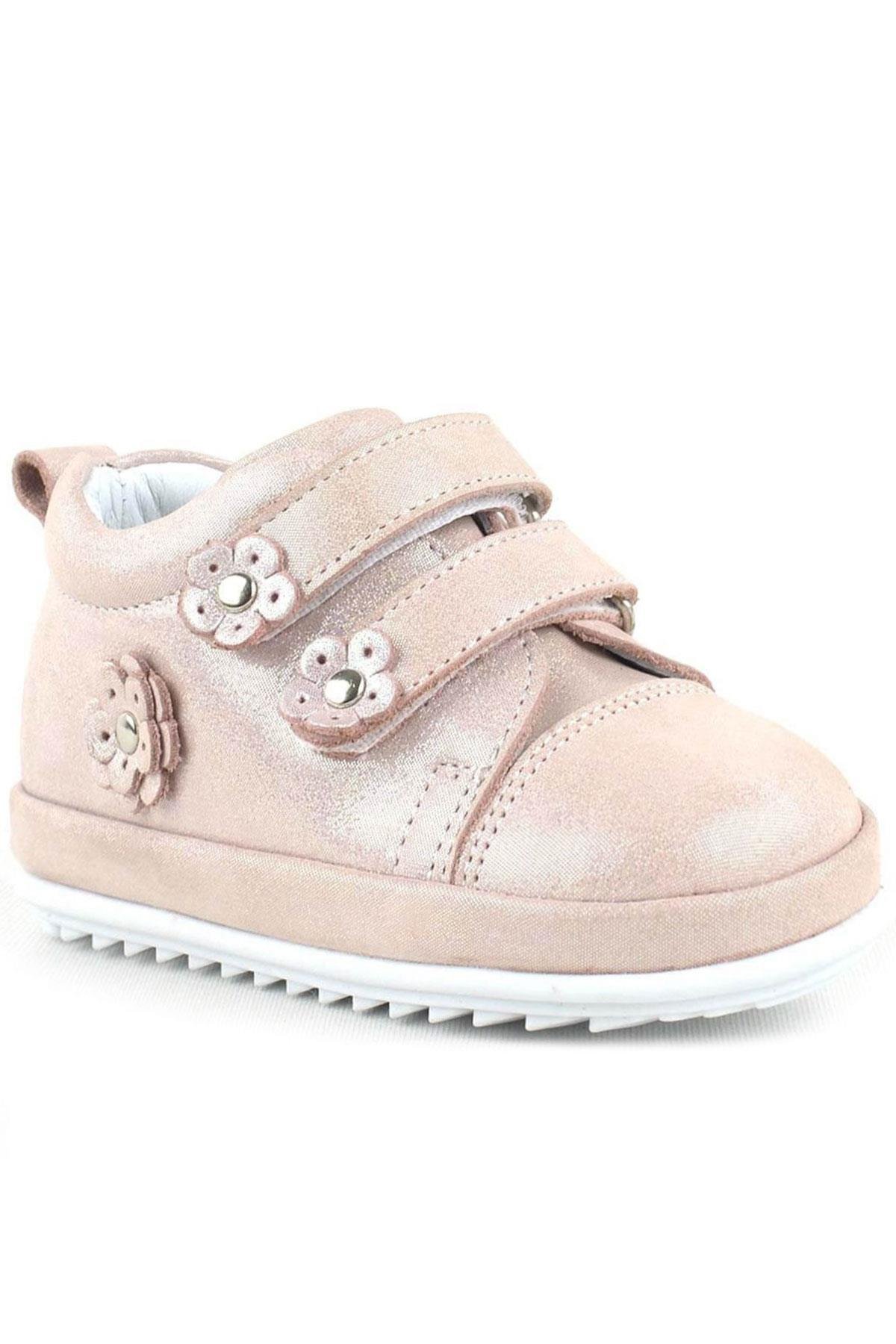 Limpo Hakiki Deri Pudra Anatomik Kız Bebek İlk Adım Ayakkabısı - Görsel 3