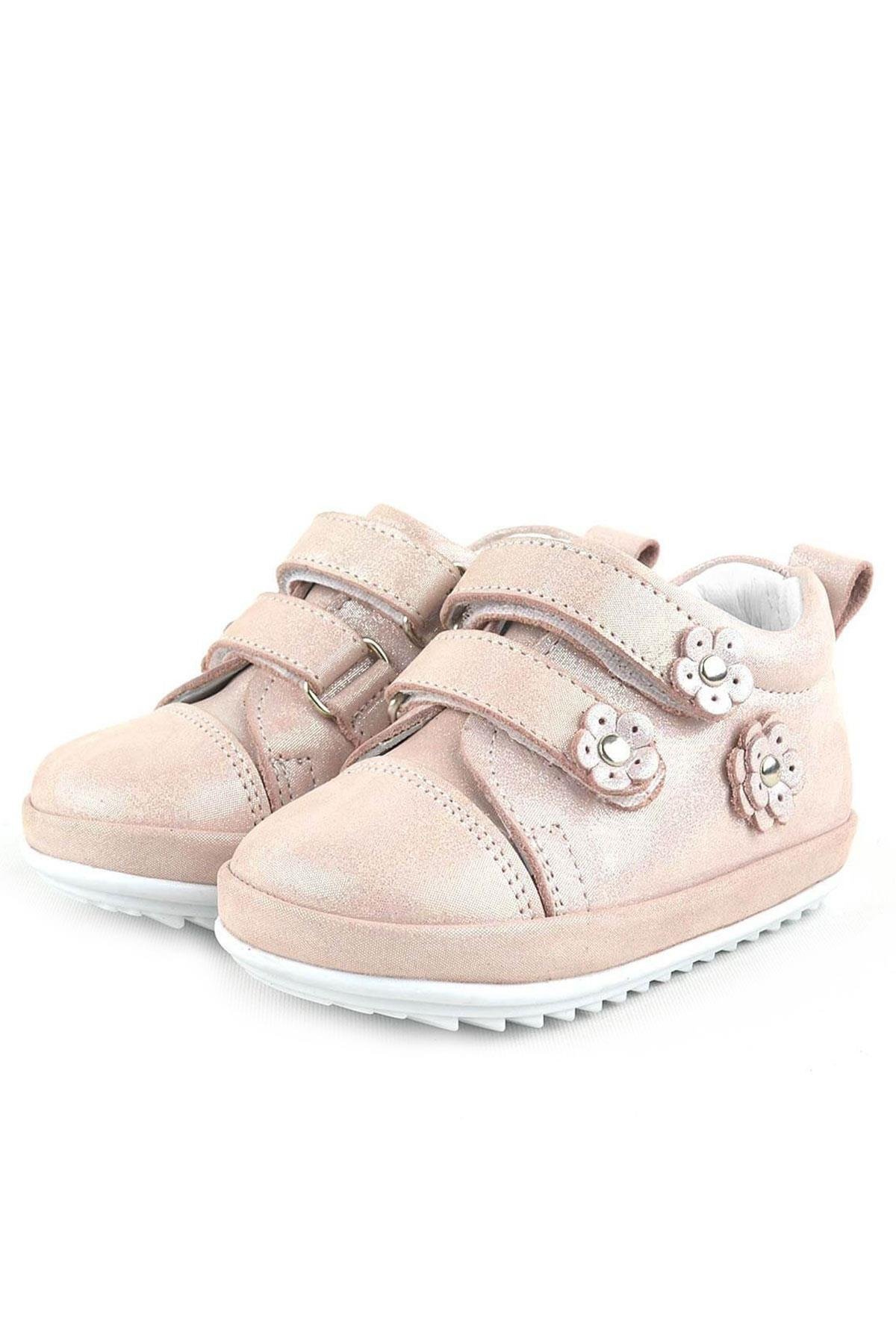 Limpo Hakiki Deri Pudra Anatomik Kız Bebek İlk Adım Ayakkabısı - Görsel 5