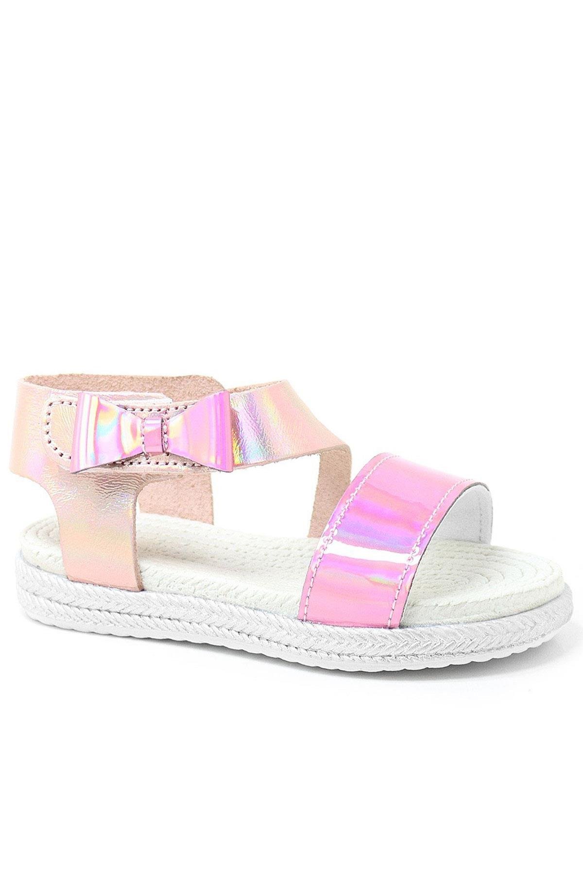 Artico Elenis Hakiki Deri Pembe Kız Bebek Sandalet - Görsel 2