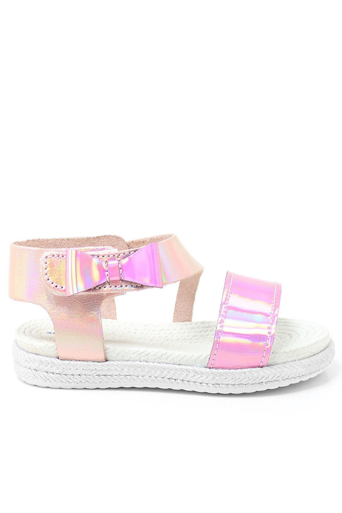 Artico Elenis Hakiki Deri Pembe Kız Bebek Sandalet - Görsel 3