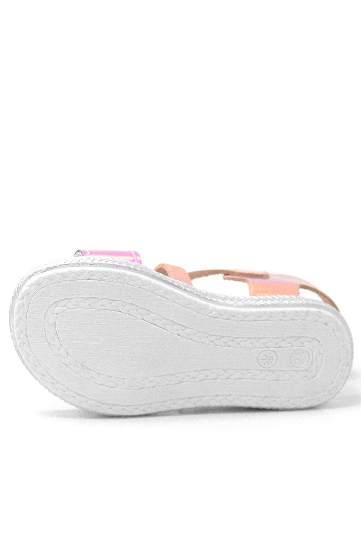 Artico Elenis Hakiki Deri Pembe Kız Bebek Sandalet - Görsel 8