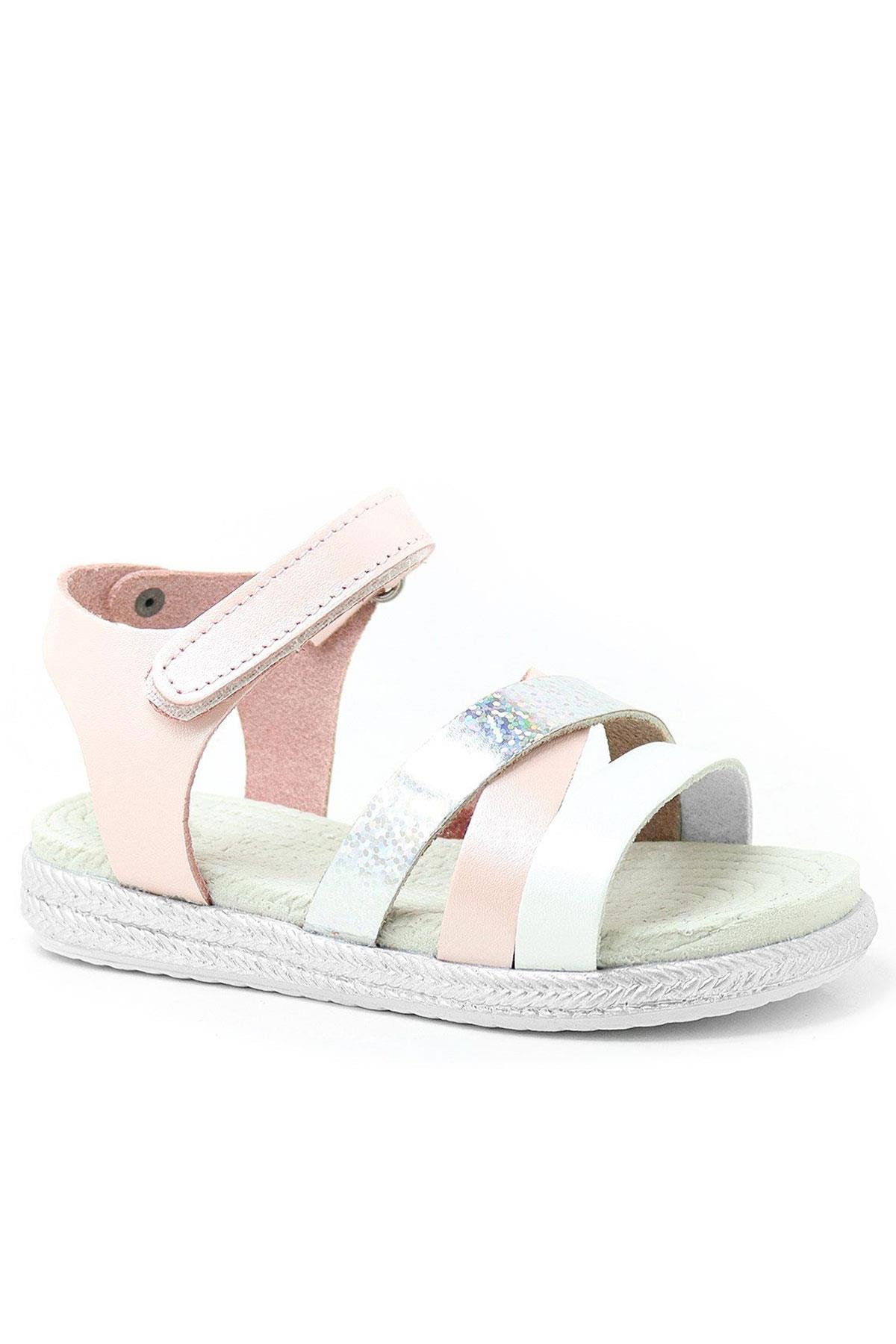 Artico Alexia Hakiki Deri Vaketa Pembe Kız Bebek Sandalet - Görsel 2