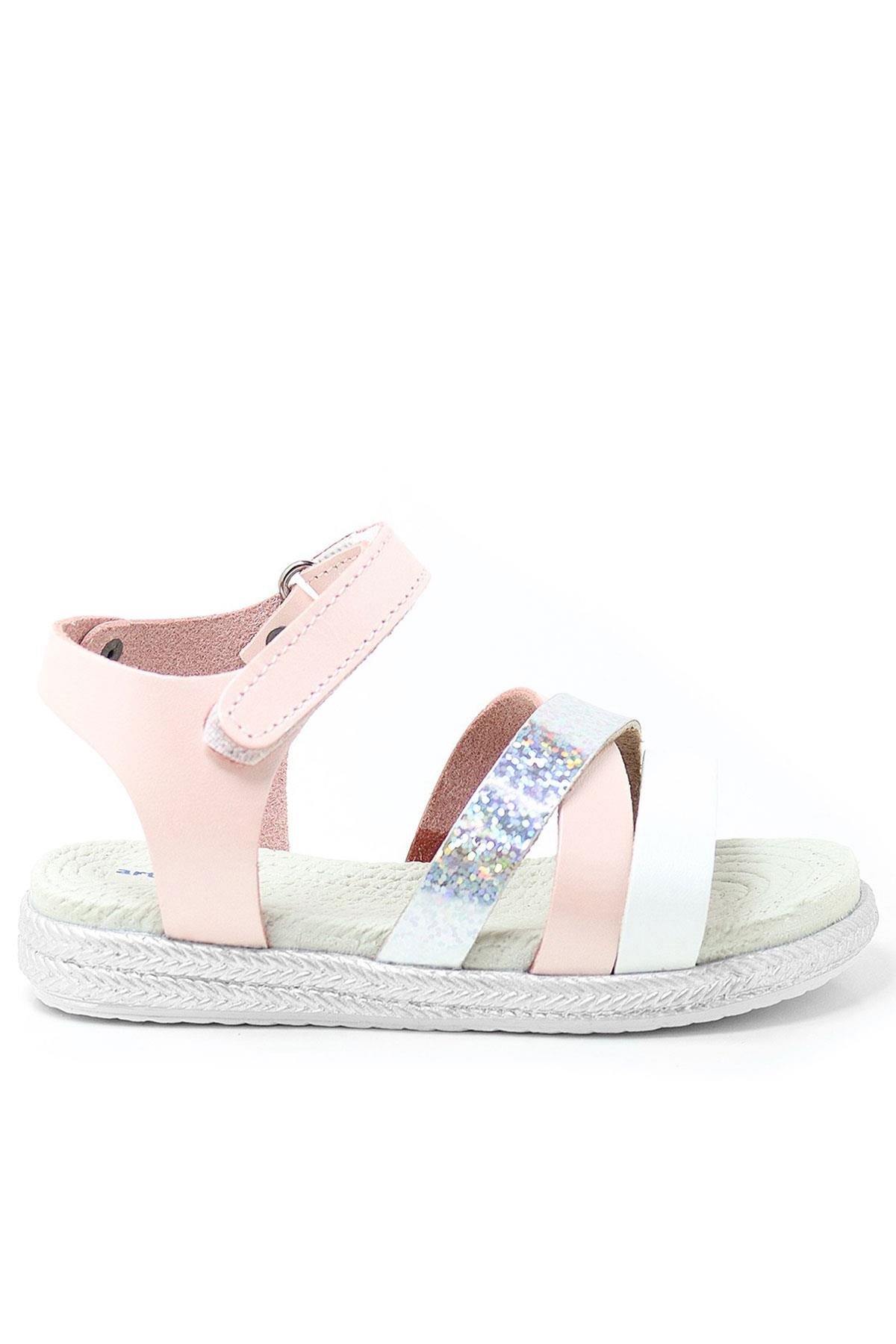 Artico Alexia Hakiki Deri Vaketa Pembe Kız Bebek Sandalet - Görsel 3