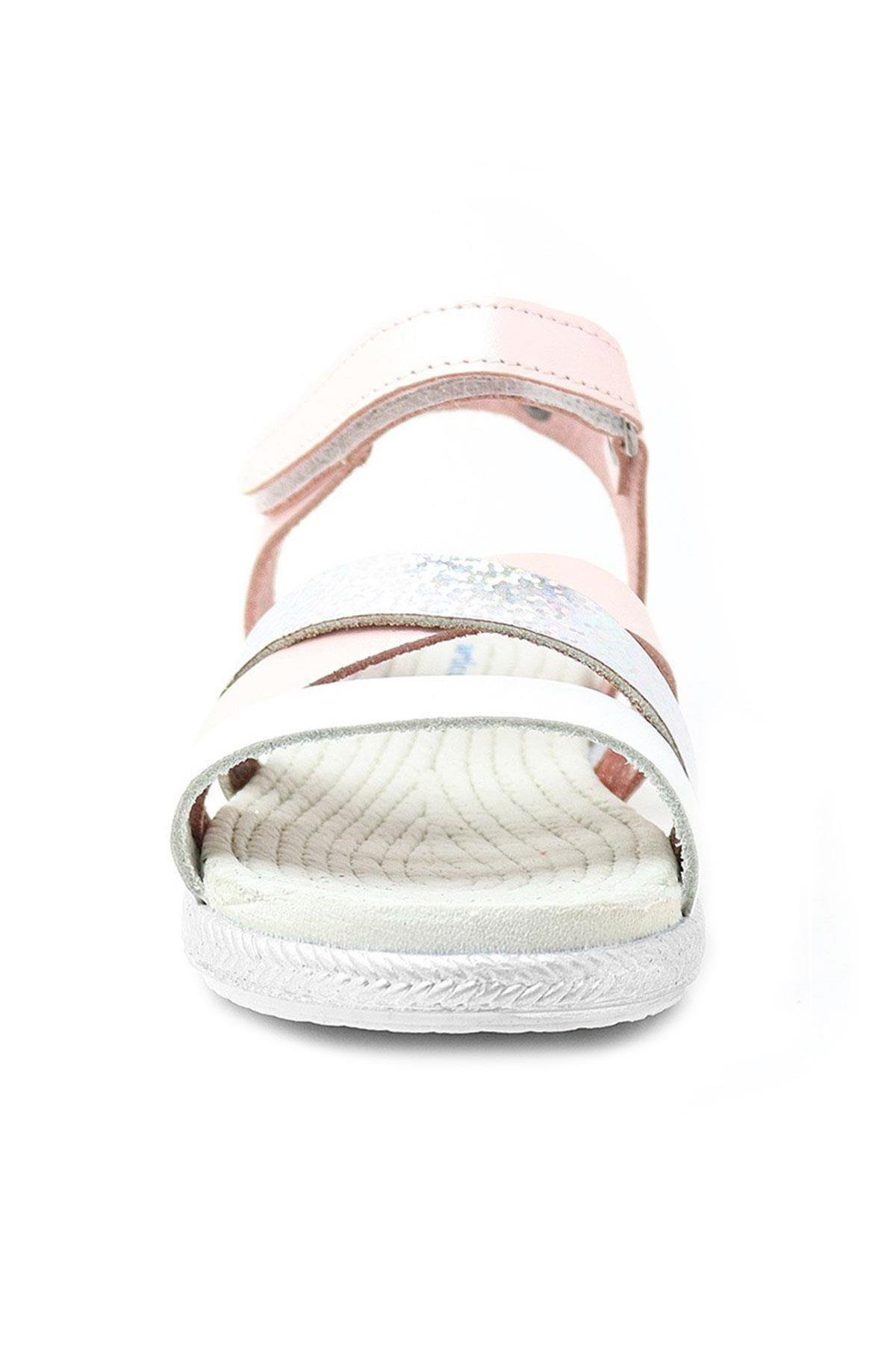 Artico Alexia Hakiki Deri Vaketa Pembe Kız Bebek Sandalet - Görsel 6