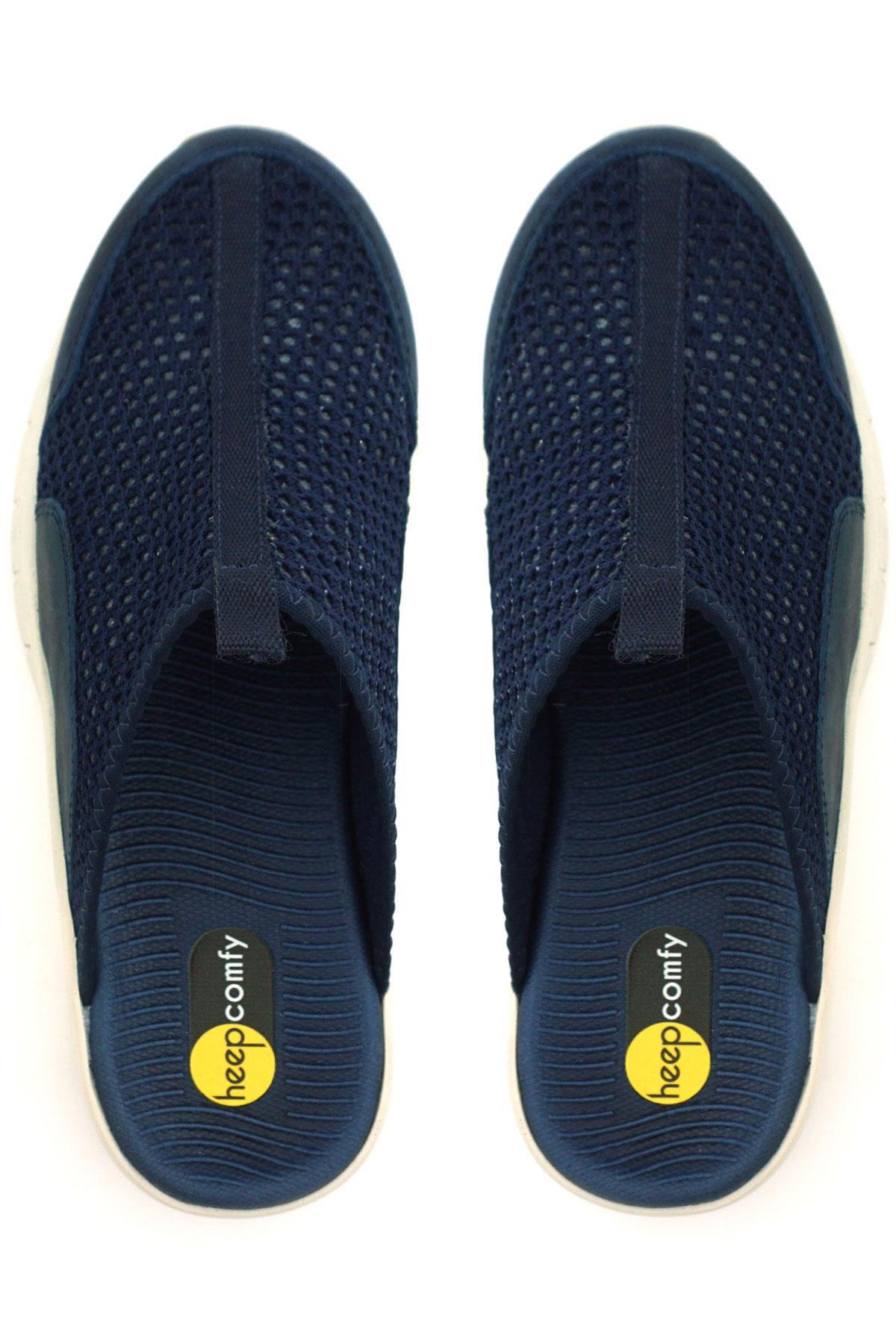 Medikal Lacivert Krem Tabanlı Comfort Spor Terlik - Görsel 3