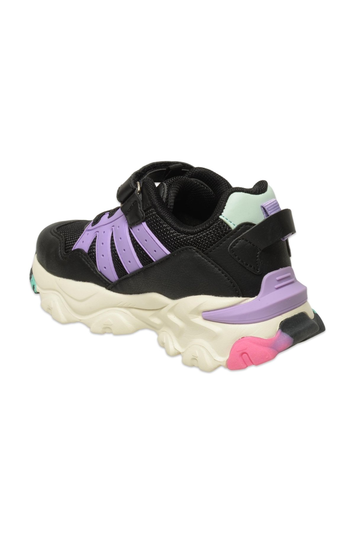 869.F25K.304 Teo Filet Siyah-Beyaz Çocuk Spor Ayakkabı - Görsel 5