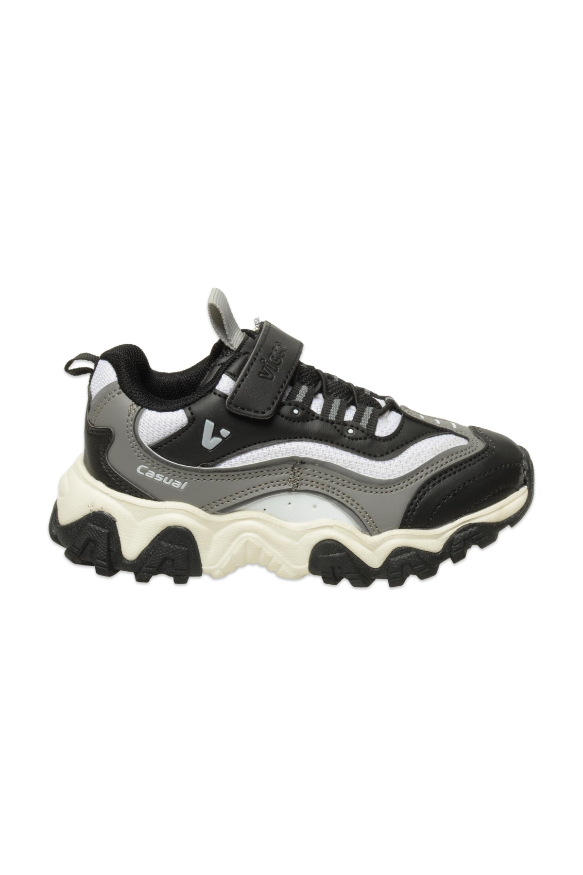 346.F25K.244 Pote Filet Siyah-Beyaz Çocuk Spor Ayakkabı - Görsel 3