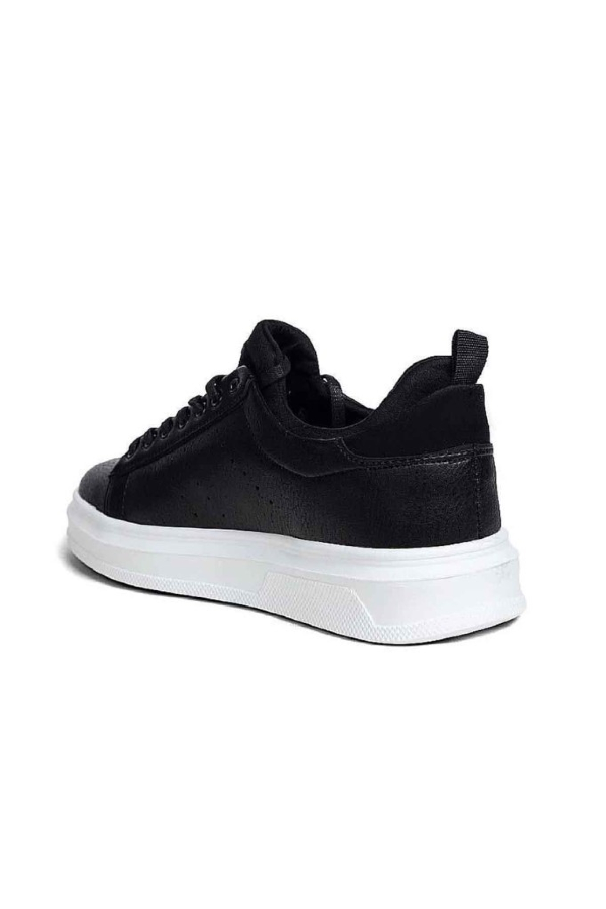 179-25 Deri Anatomik Casual Erkek Ayakkabı Siyah Beyaz - Görsel 4
