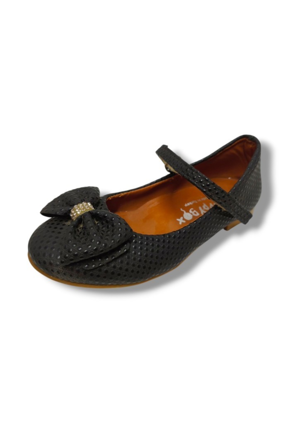 Happy 3016-20 Baskı Deri Fiyonklu Kız Çocuk Babet - Görsel 2