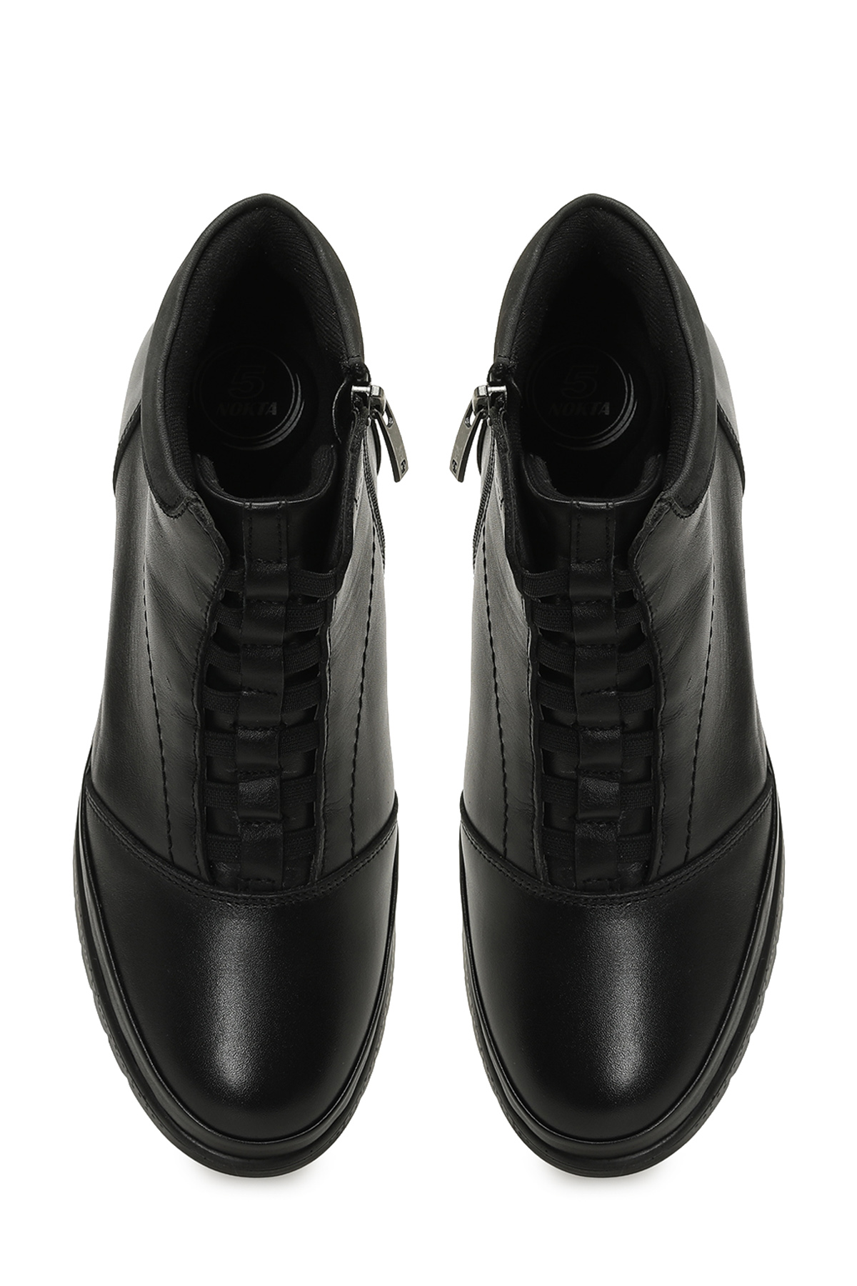 105653.Z5PR Siyah Kadın Dolgu Topuk Bot - Görsel 5