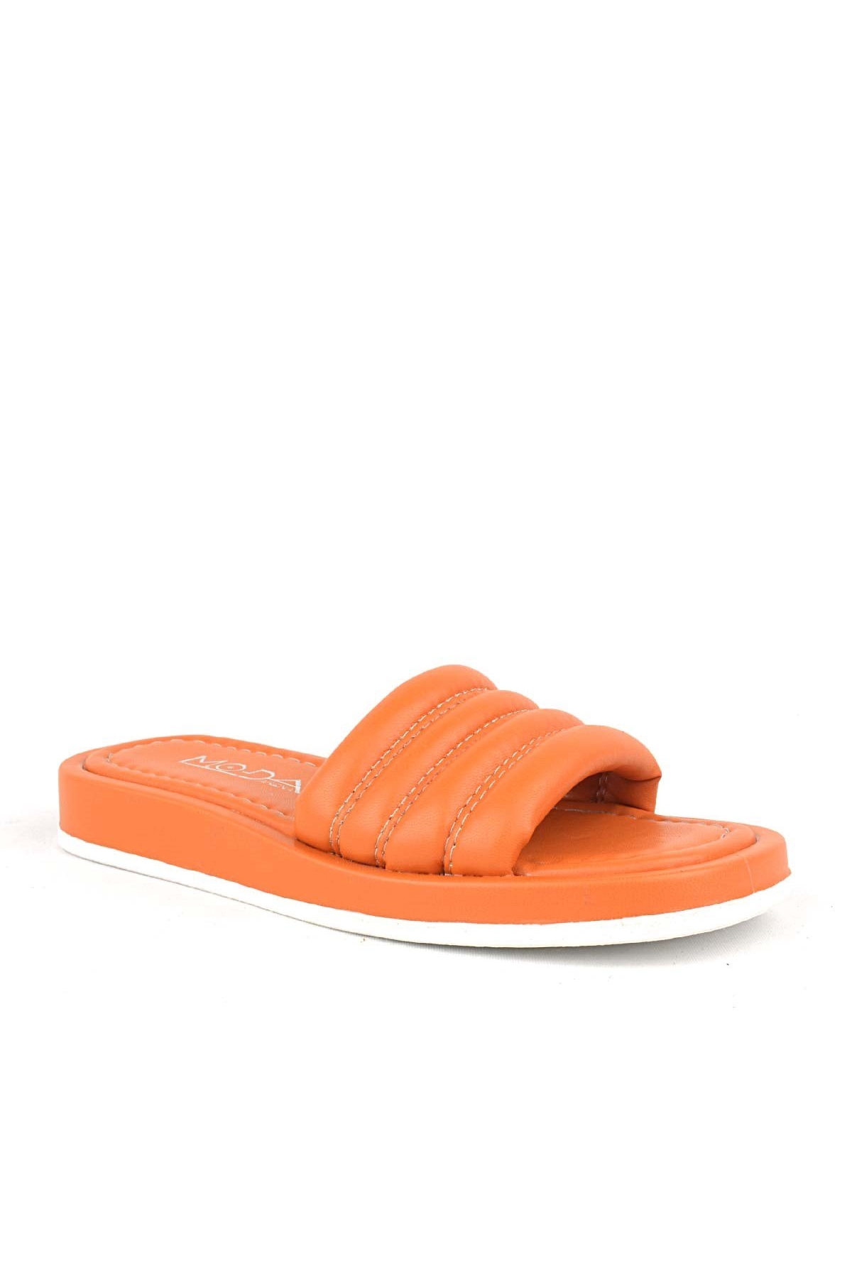 Turuncu Tek Bant Şişme Kadın Terlik - Görsel 2