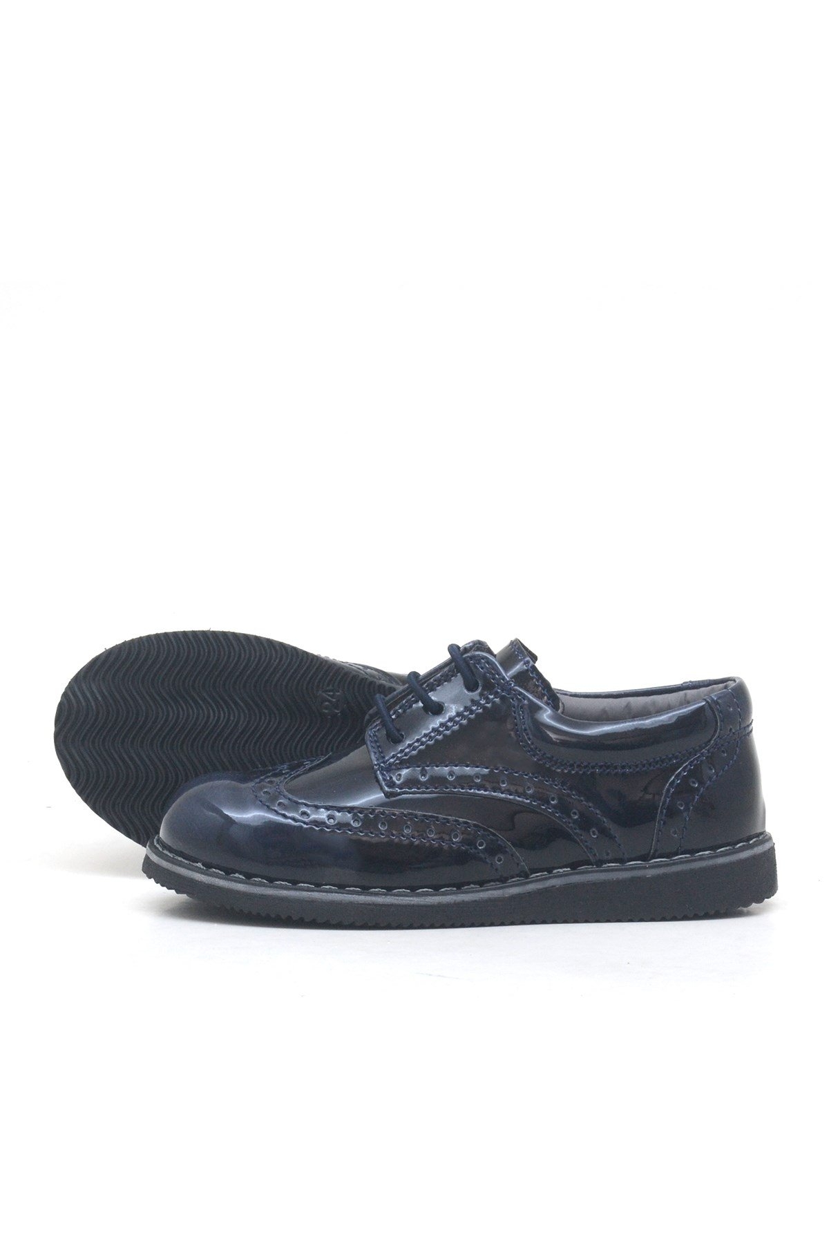 Hidra Lacivet Rugan Bağcıklı Günlük Erkek Bebek Ayakkabı - Görsel 5