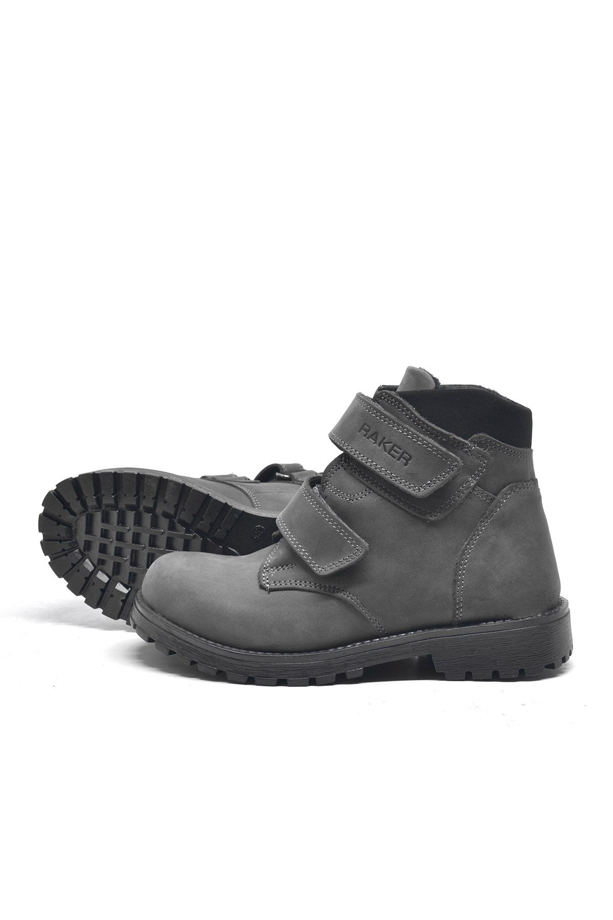 Sentor Hakiki Deri Gri Kürklü Cırtlı Çocuk Bot - Görsel 5