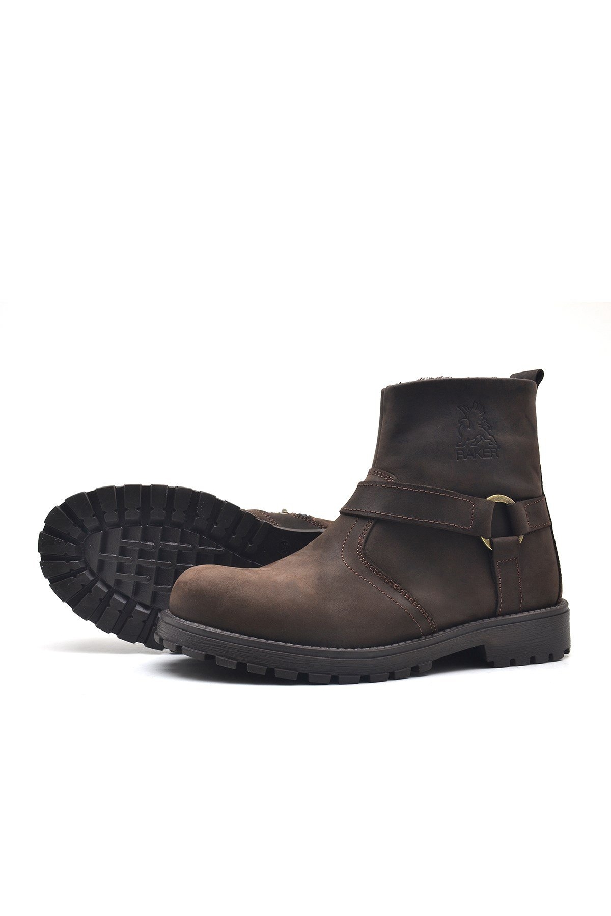 Chiron Hakiki Deri Fermuarlı Kışlık Çocuk Botu - Görsel 6