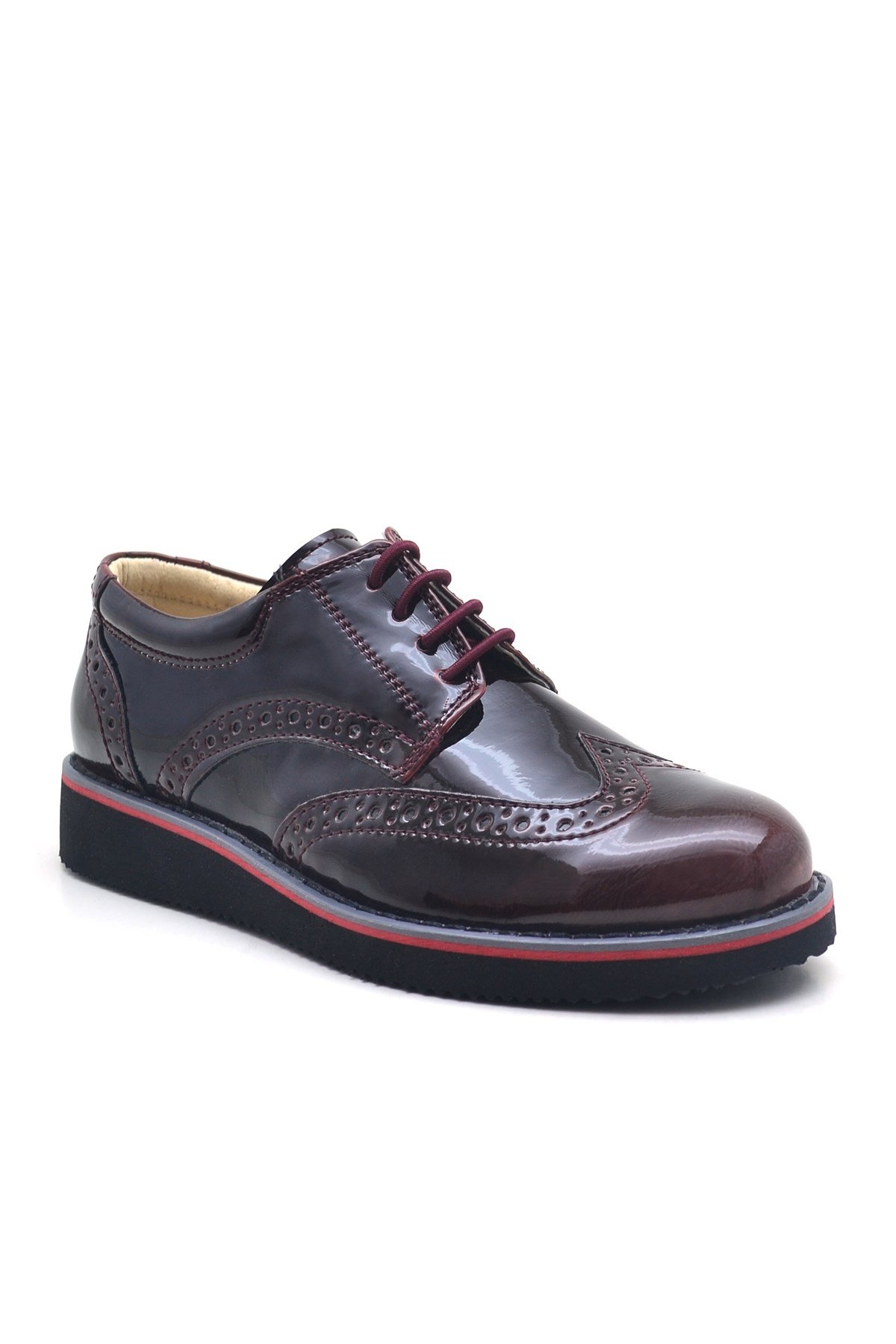 Hidra Bordo Rugan Bağcıklı Klasik Erkek Çocuk Ayakkabı - Görsel 2