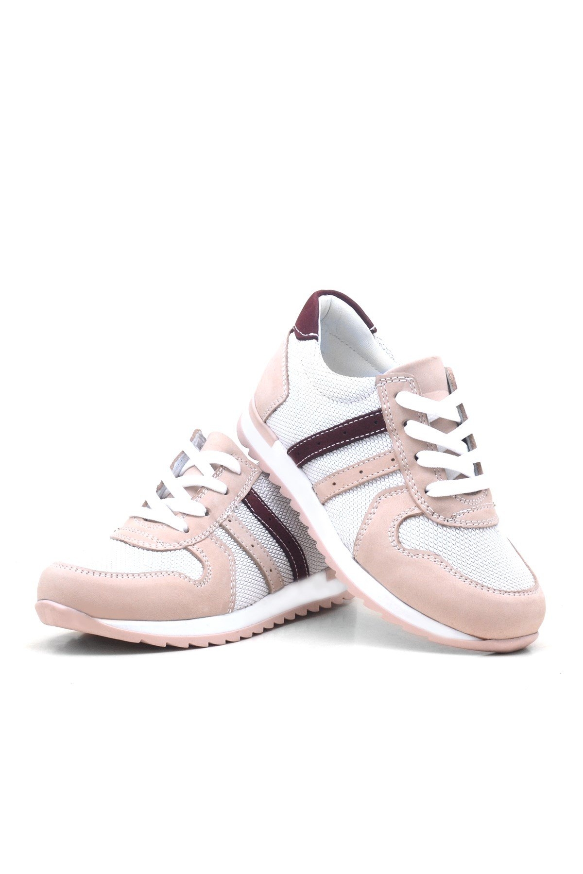 Hakiki Deri Günlük Pembe Kız Çocuk Spor Ayakkabı - Görsel 5