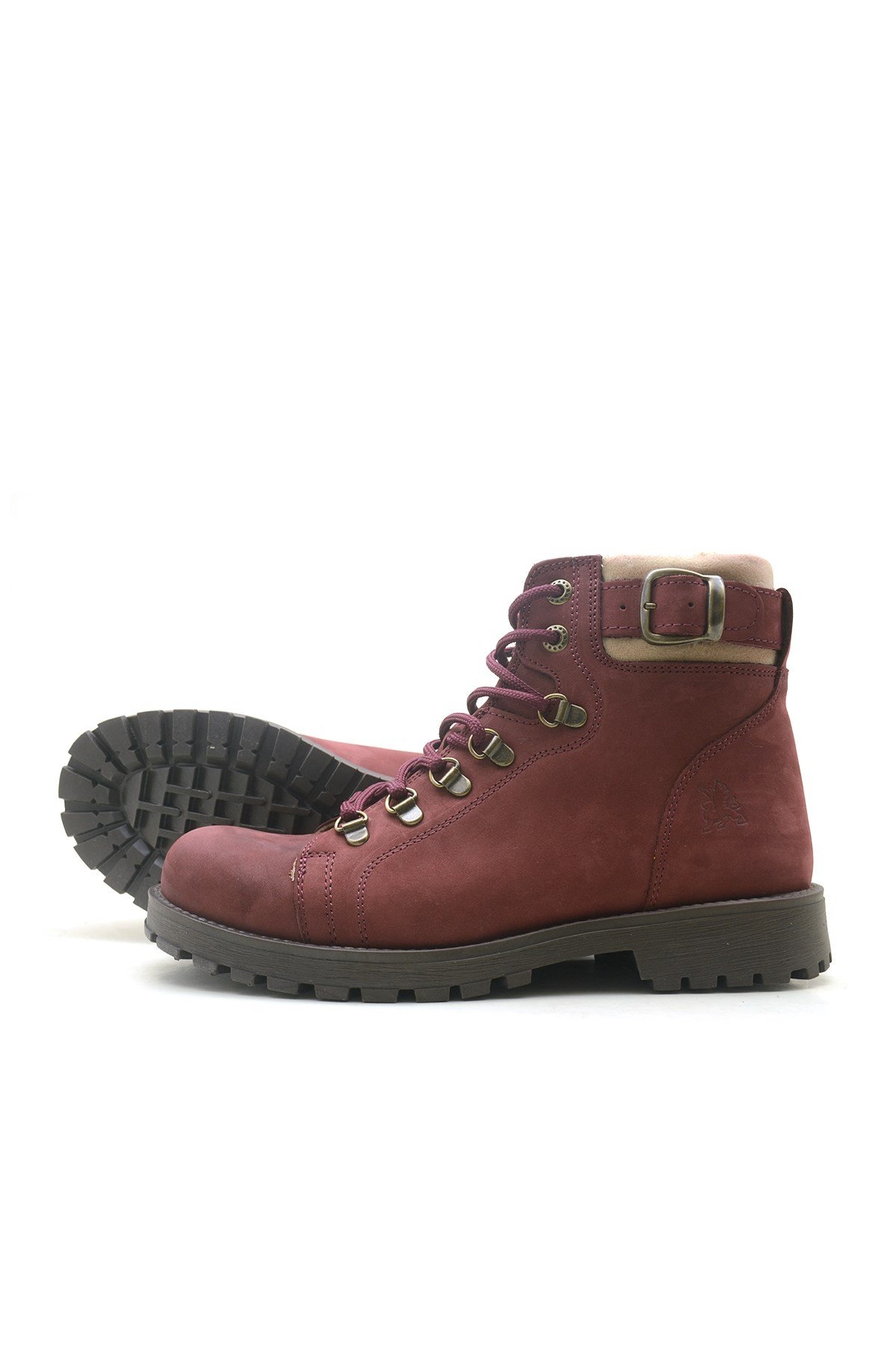 Griffon Hakiki Deri Bordo Fermuarlı Bot - Görsel 6