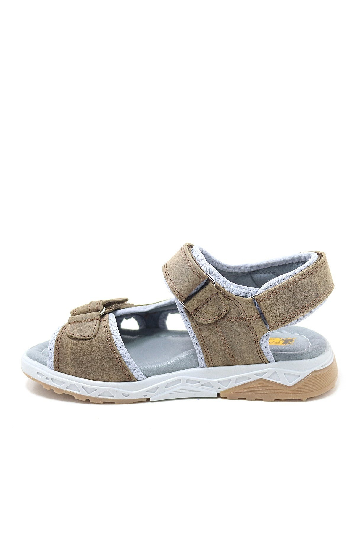 Hakiki Deri Kahverengi Konfor Tabanlı Cırtlı Çocuk Sandalet - Görsel 4