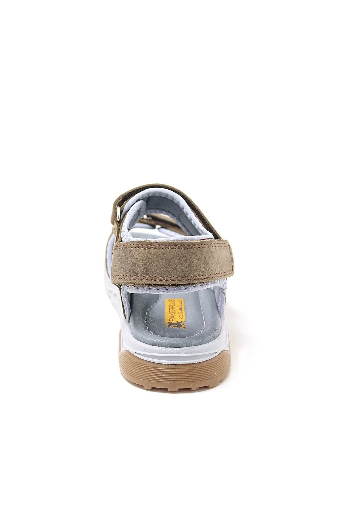 Hakiki Deri Kahverengi Konfor Tabanlı Cırtlı Çocuk Sandalet - Görsel 6