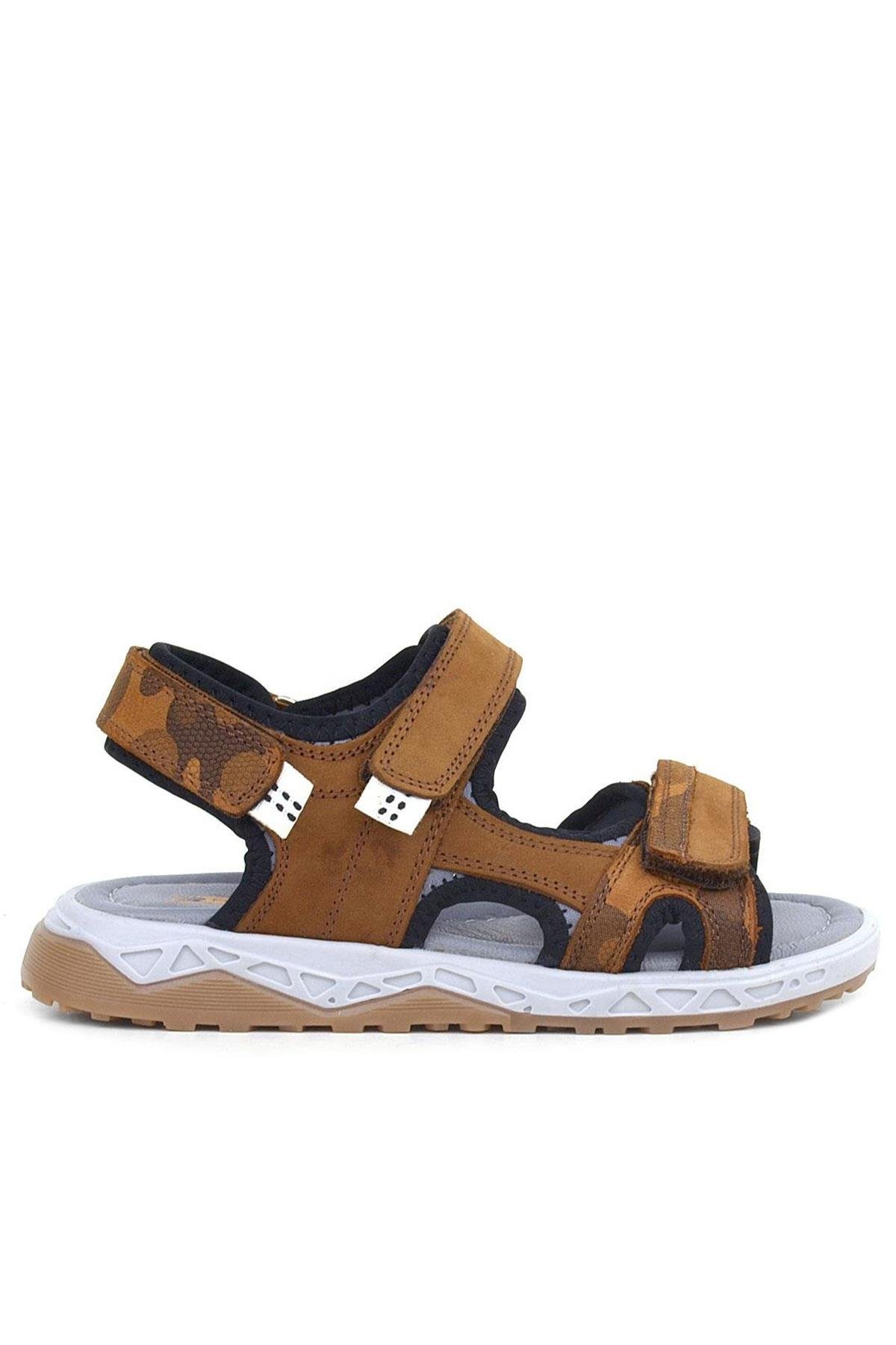 Hakiki Deri Taba Cırtlı Çocuk Sandalet Ayakkabı - Görsel 3