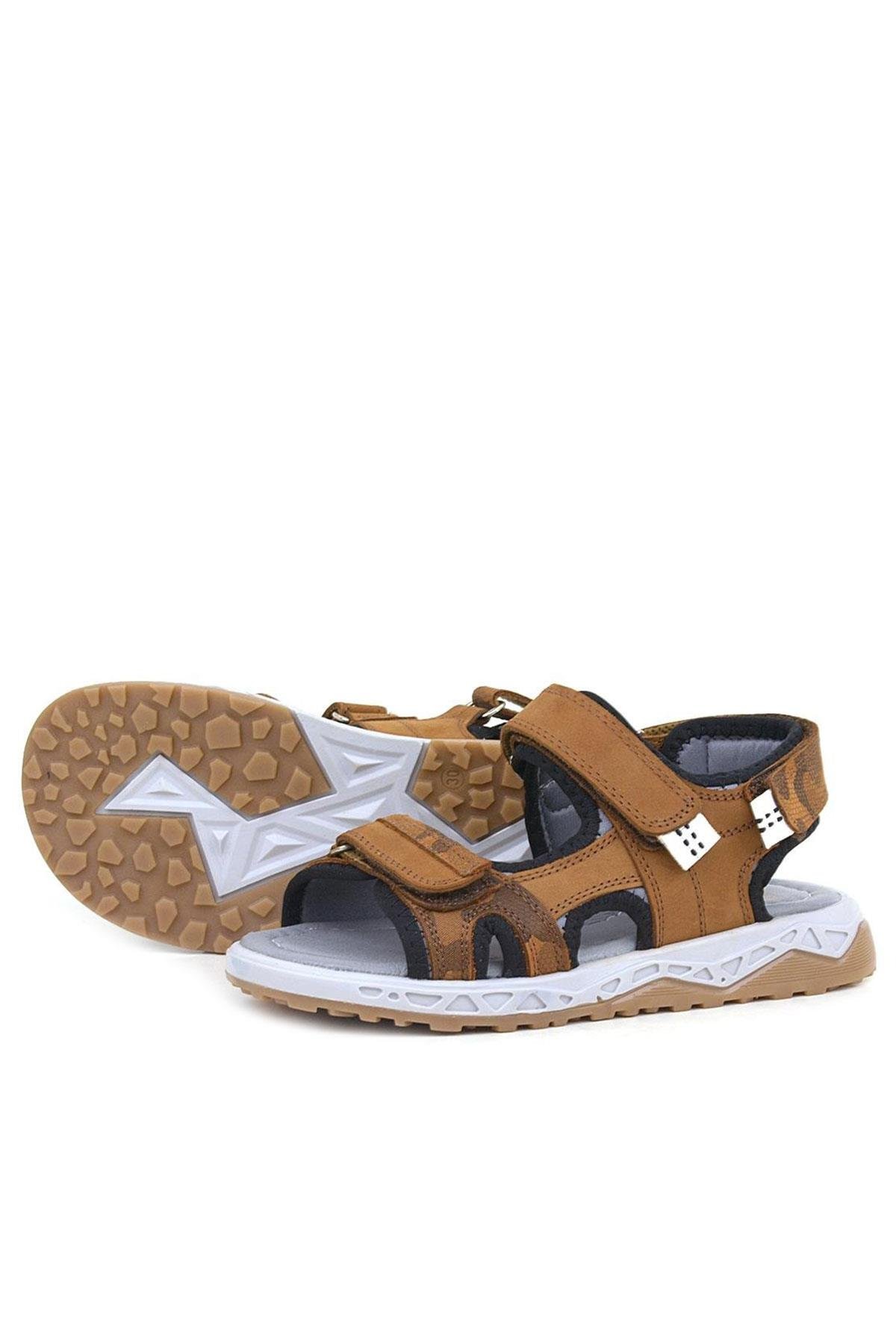 Hakiki Deri Taba Cırtlı Çocuk Sandalet Ayakkabı - Görsel 6