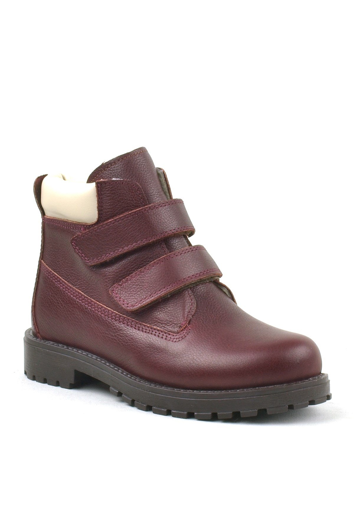 Neson Hakiki Deri Bordo Cırtlı Çocuk Bot - Görsel 2