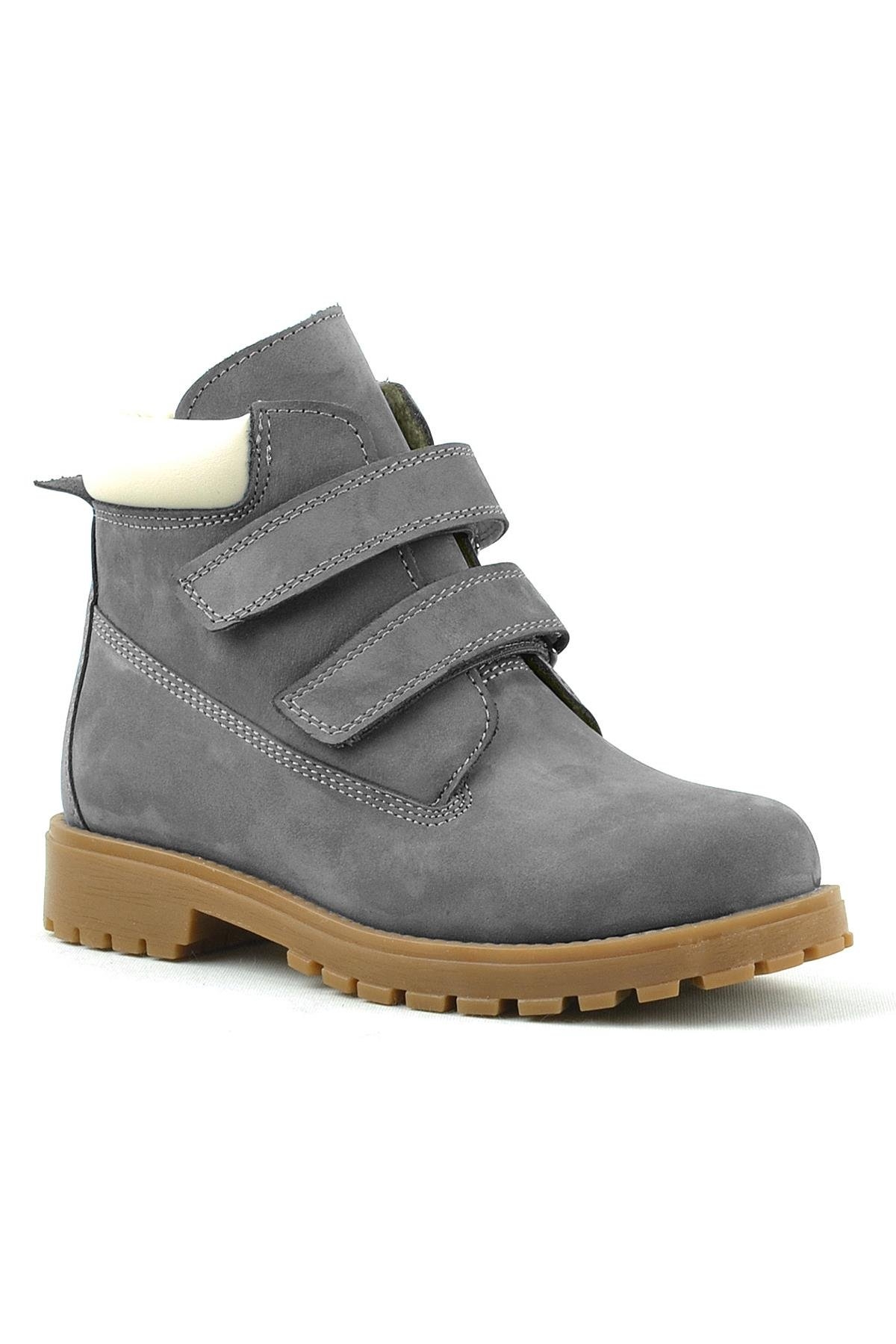 Neson Hakiki Deri Gri Cırtlı Çocuk Bot - Görsel 2