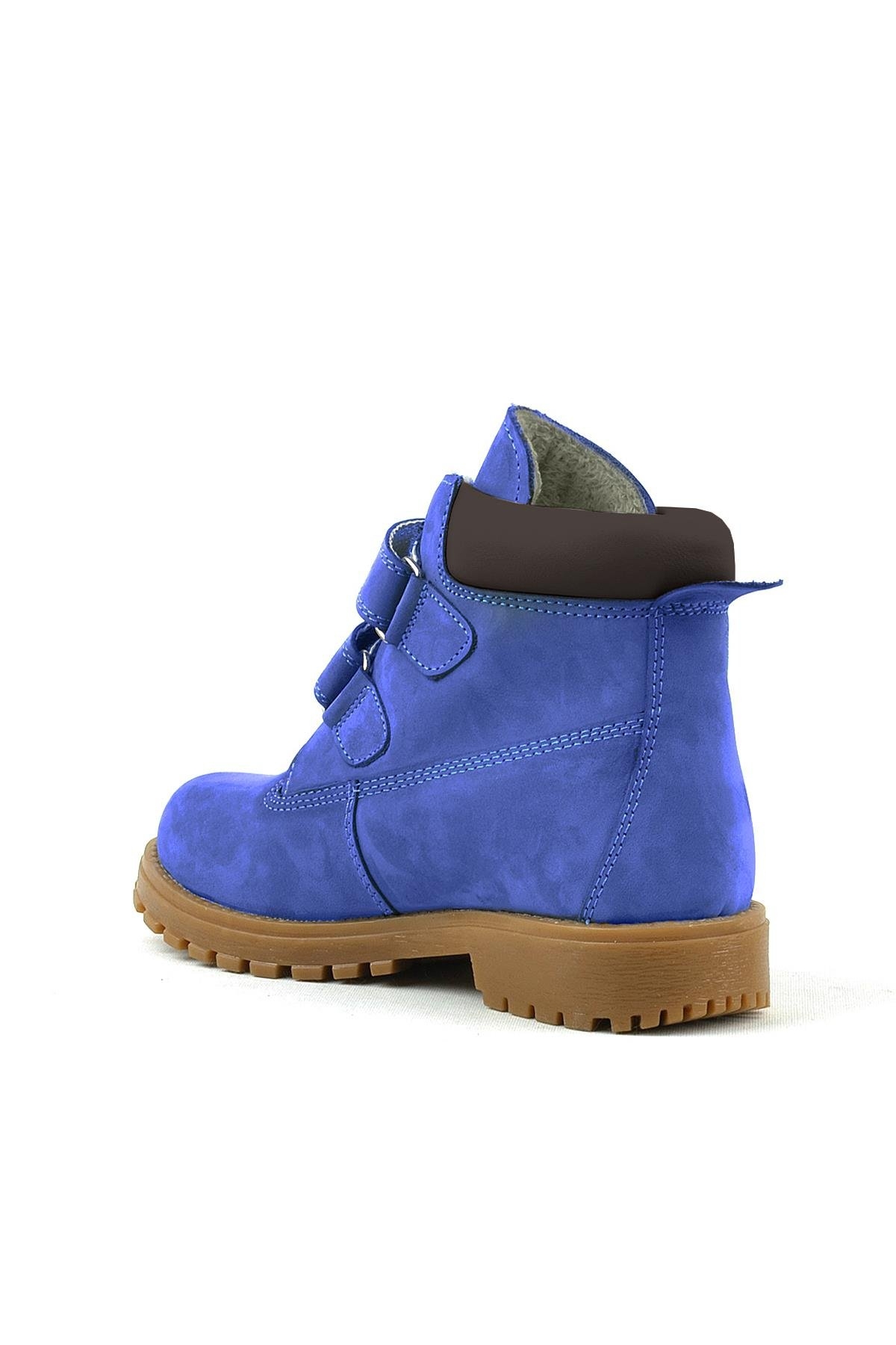 Neson Hakiki Deri Koyu Mavi Cırtlı Çocuk Bot - Görsel 4