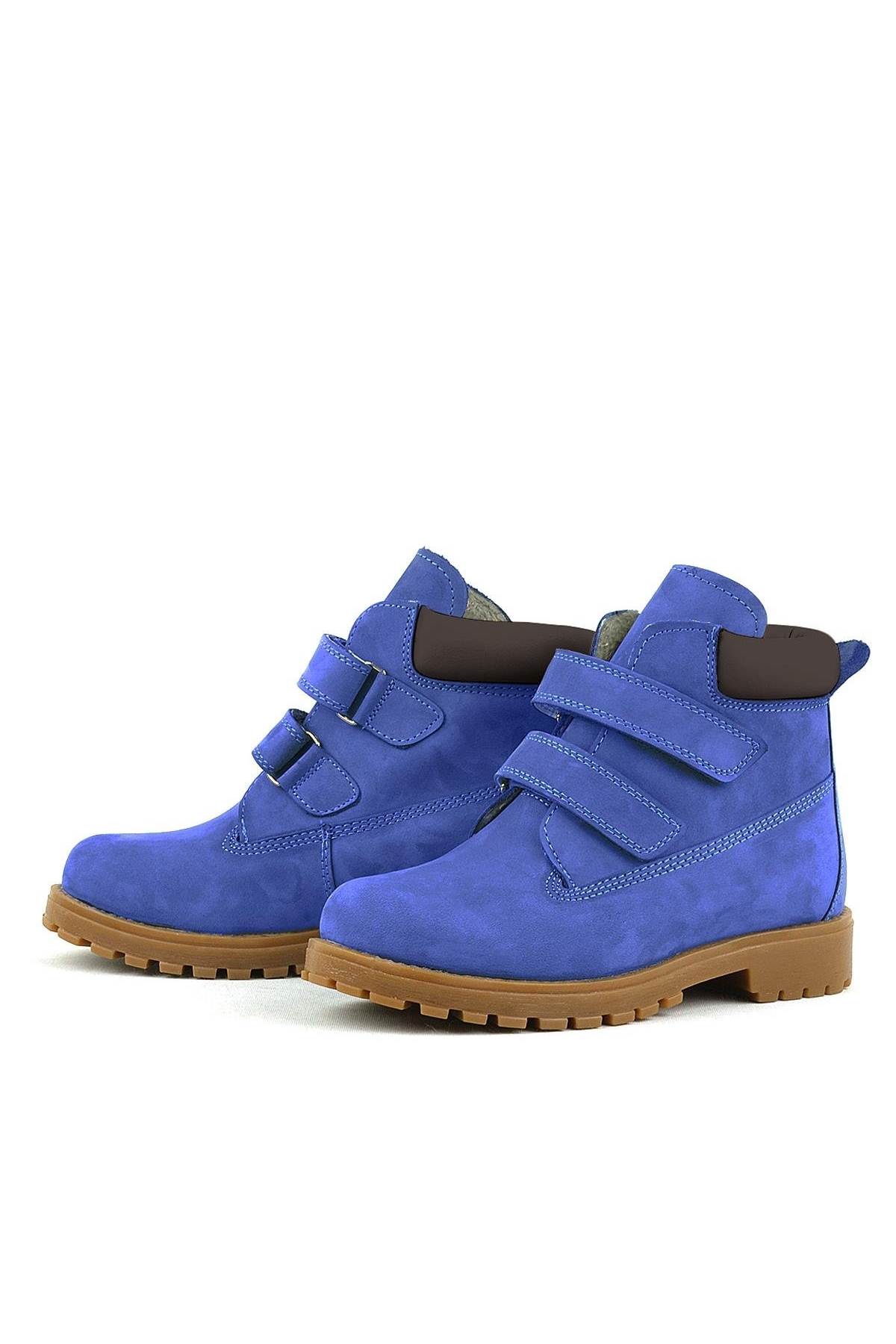 Neson Hakiki Deri Koyu Mavi Cırtlı Çocuk Bot - Görsel 6
