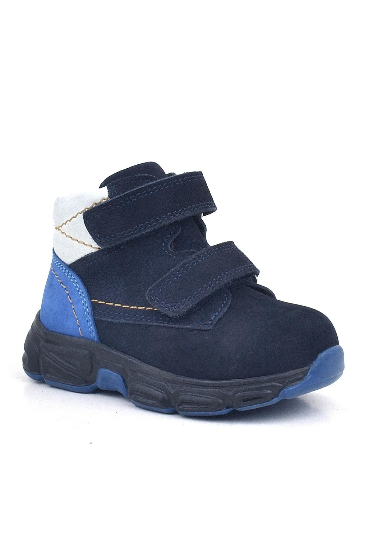 Hakiki Deri Lacivert Nubuk Bebek Spor Bot Ayakkabı - Görsel 2