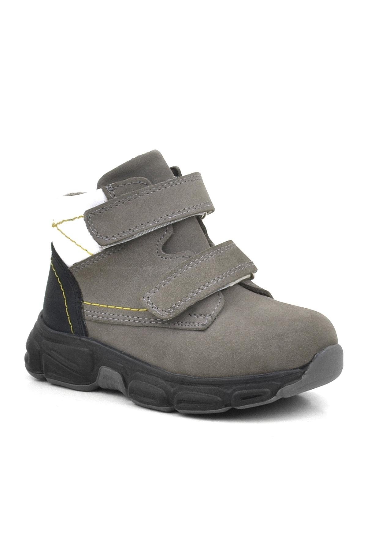 Hakiki Deri Gri Nubuk Bebek Spor Bot Ayakkabı - Görsel 2