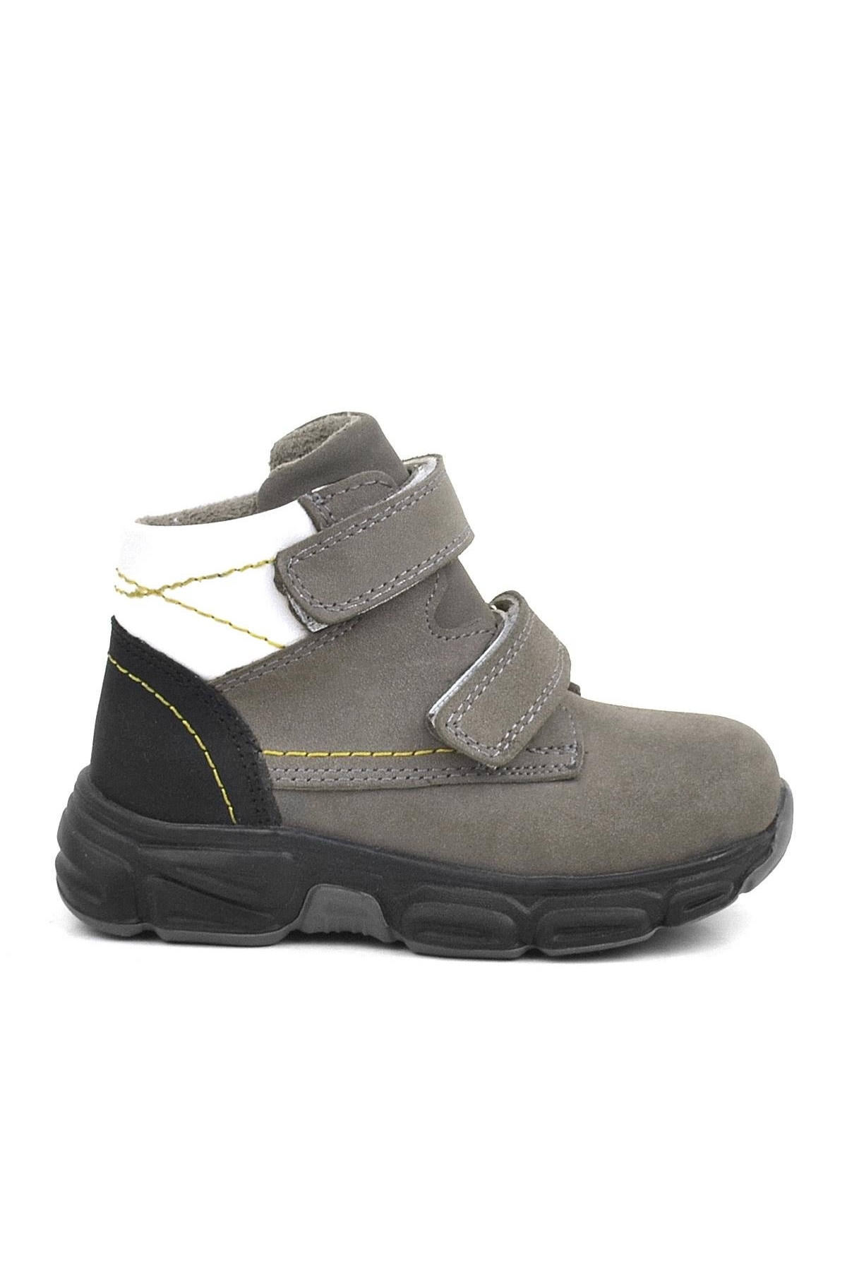 Hakiki Deri Gri Nubuk Bebek Spor Bot Ayakkabı - Görsel 3