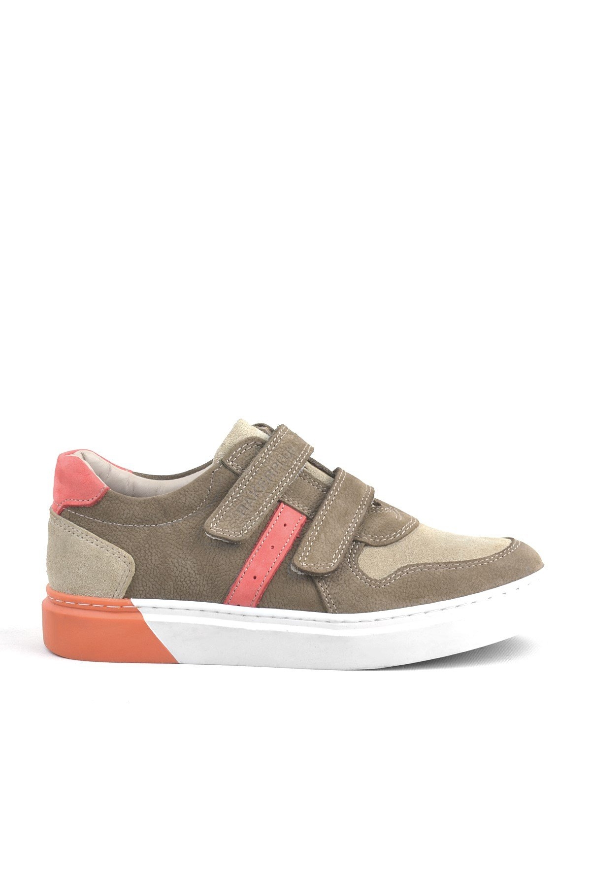 Hakiki Deri Cırtlı Kum Rengi Erkek Çocuk Spor Ayakkabı - Görsel 3