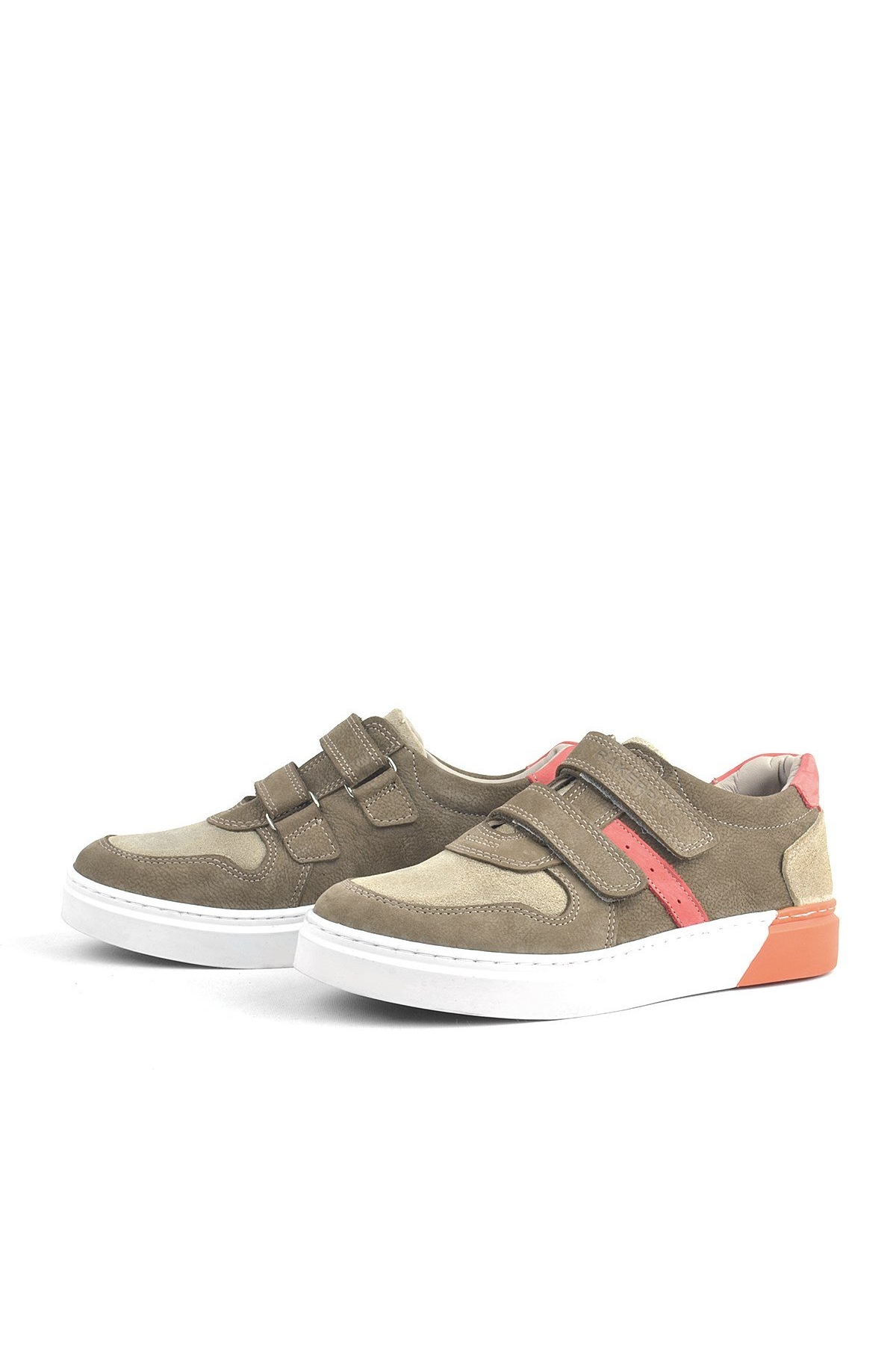 Hakiki Deri Cırtlı Kum Rengi Erkek Çocuk Spor Ayakkabı - Görsel 5