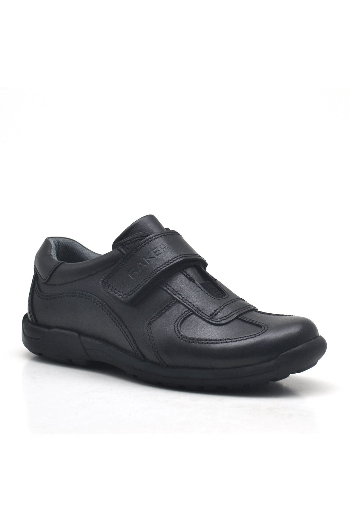 Hakiki Deri Siyah Cırtlı Erkek Çocuk Okul Ayakkabısı - Görsel 2