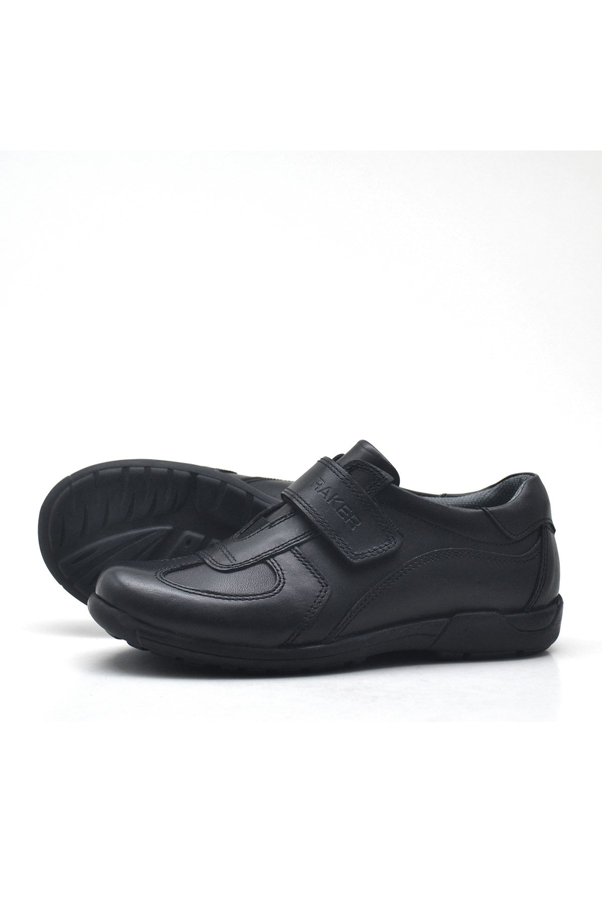 Hakiki Deri Siyah Cırtlı Erkek Çocuk Okul Ayakkabısı - Görsel 5