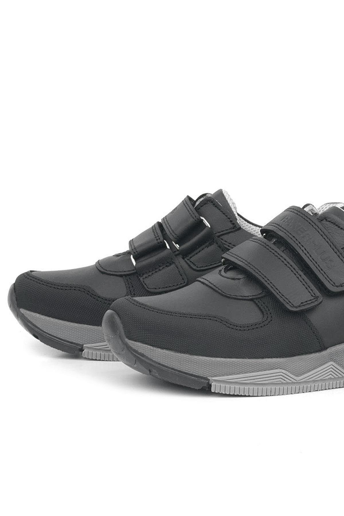 Hakiki Deri Siyah Çocuk Spor Okul Ayakkabı - Görsel 7