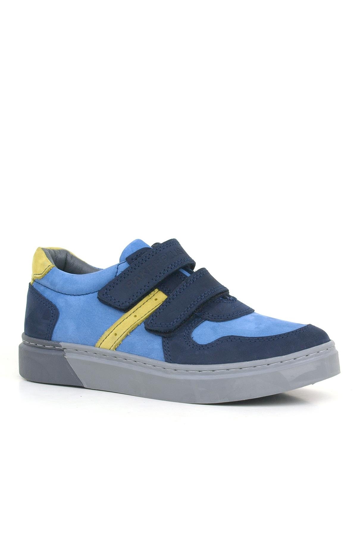 Hakiki Deri Lacivert Cırtlı Erkek Çocuk Spor Ayakkabı - Görsel 2