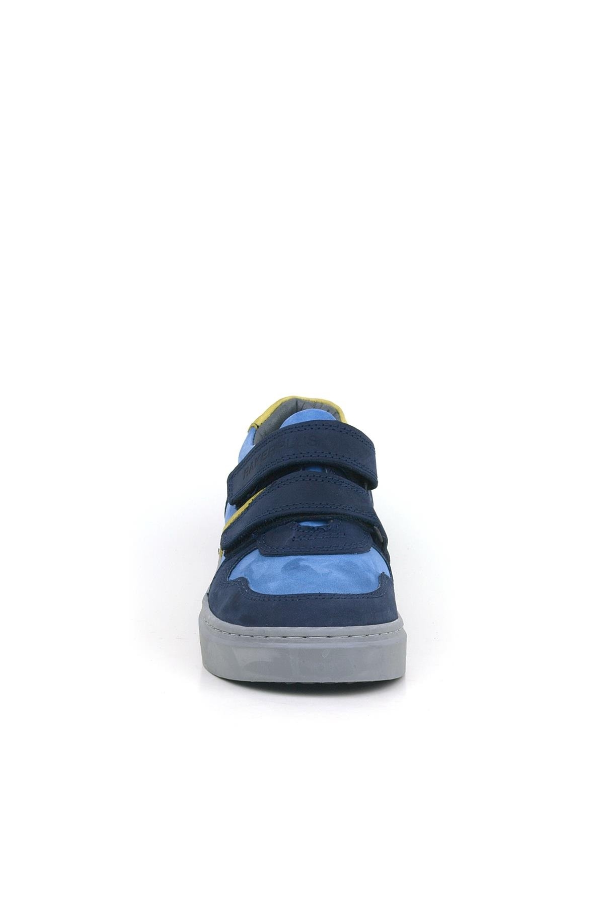 Hakiki Deri Lacivert Cırtlı Erkek Çocuk Spor Ayakkabı - Görsel 3