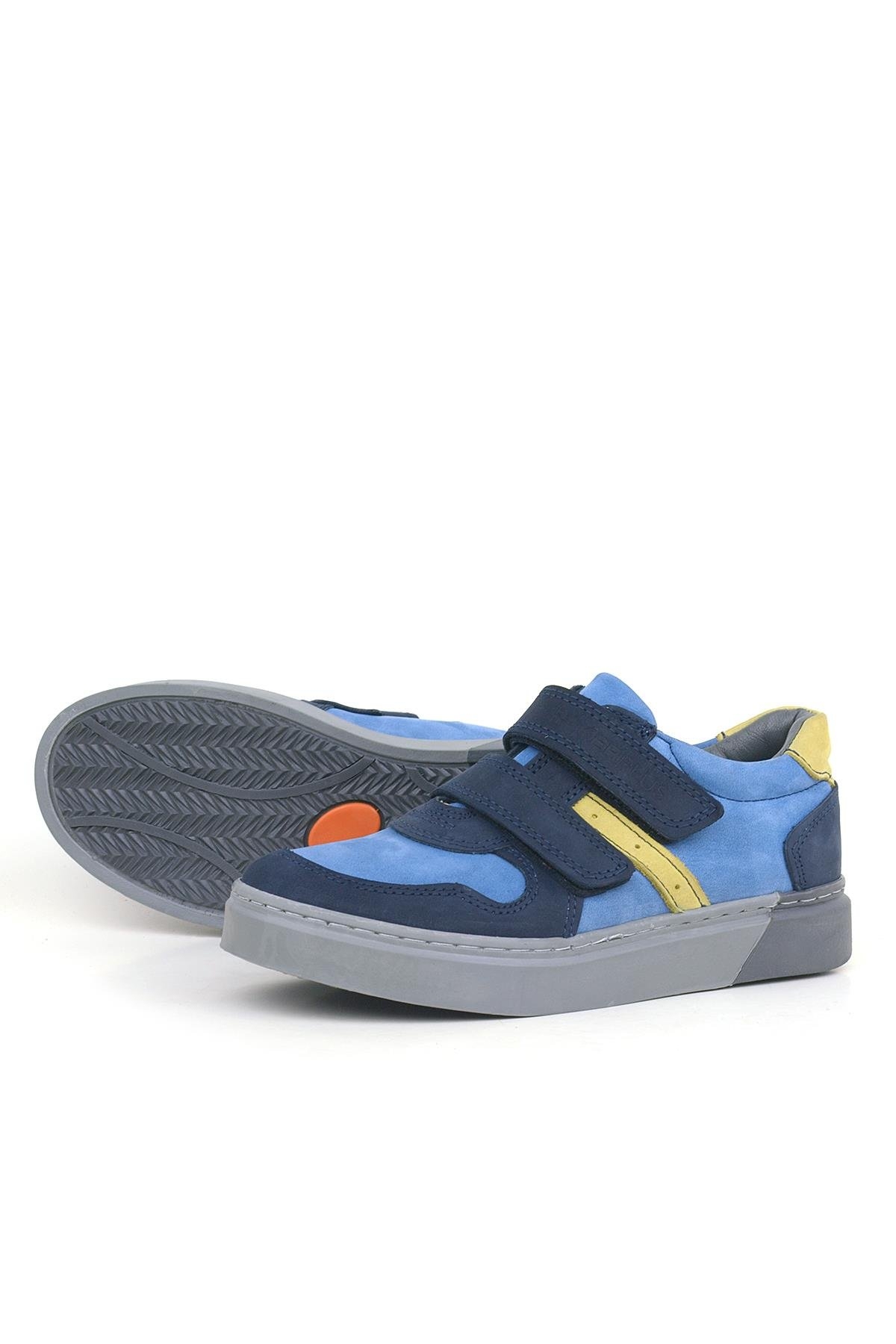 Hakiki Deri Lacivert Cırtlı Erkek Çocuk Spor Ayakkabı - Görsel 6