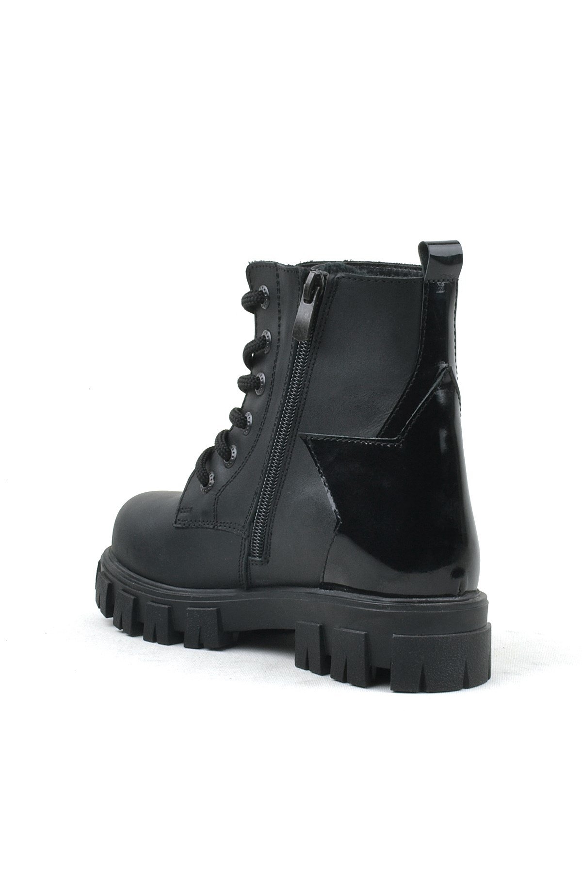 Siyah Yıldız Detaylı Kız Çocuk Bot - Görsel 4