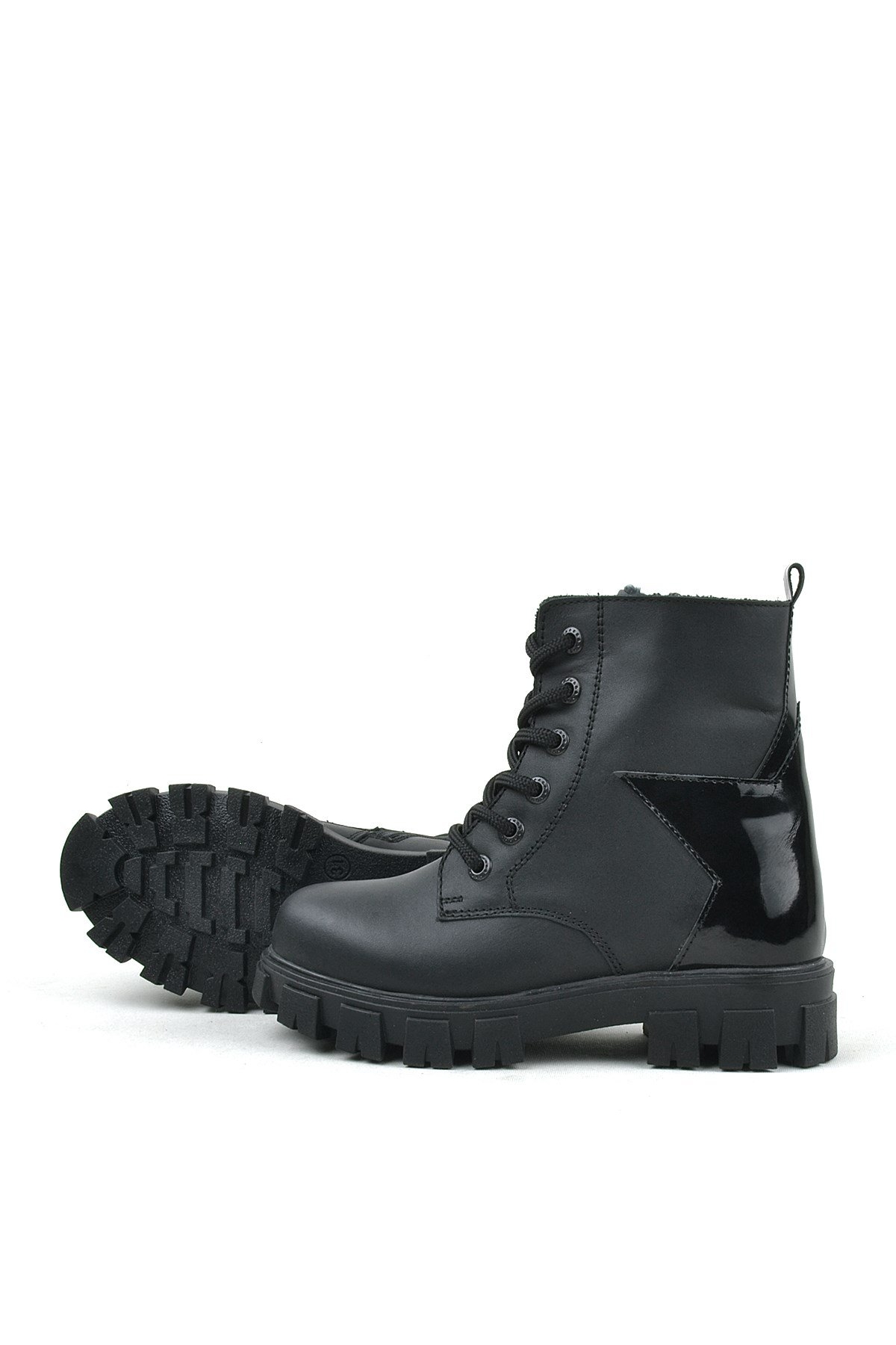 Siyah Yıldız Detaylı Kız Çocuk Bot - Görsel 7