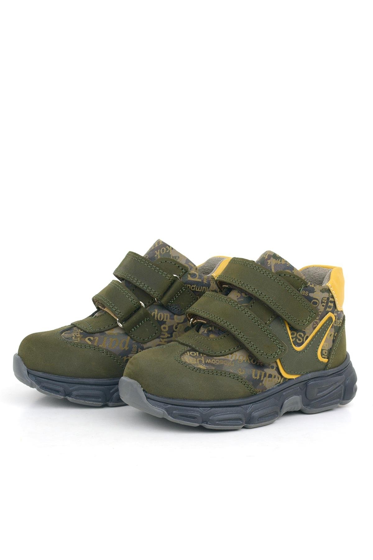 Hakiki Deri Haki Sarı Bebek Spor Bot Ayakkabı - Görsel 5