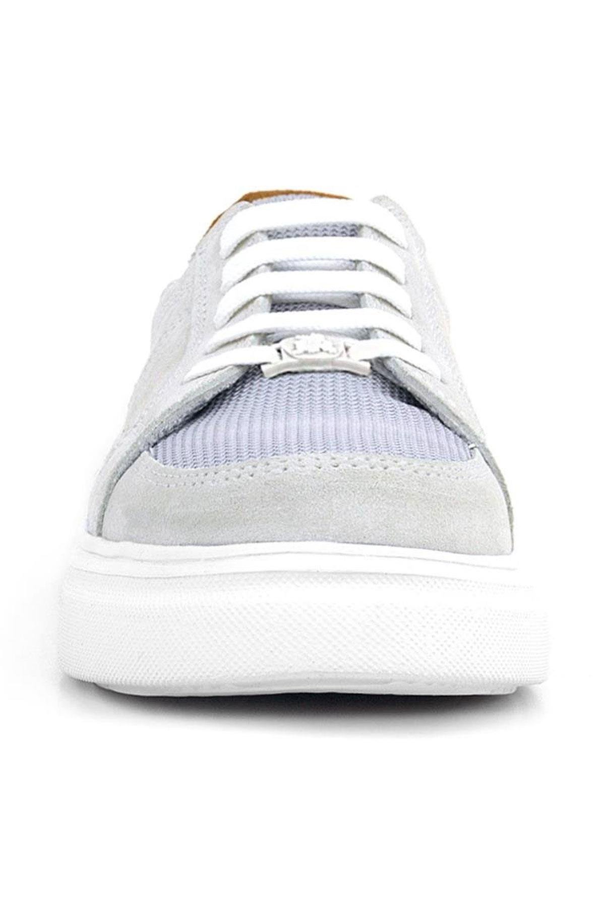 Hakiki Deri Gri Bağcıklı Çocuk Günlük Okul Ayakkabı - Görsel 3