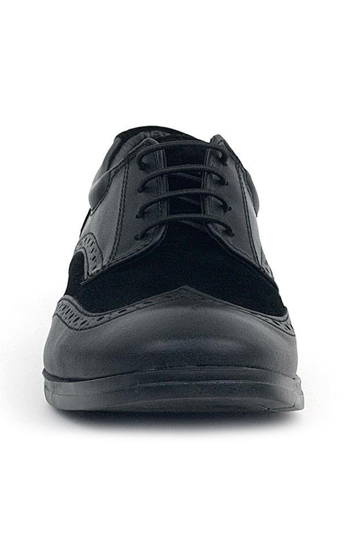 Titan Siyah Mat Bağcıklı Klasik Erkek Genç Ayakkabı - Görsel 4