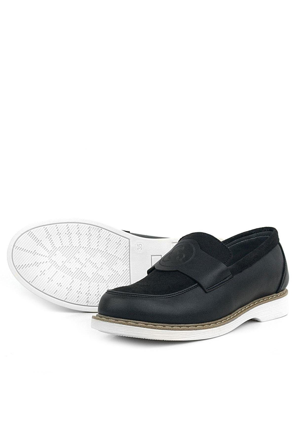 Pixel Siyah Loafer Çocuk Klasik Okul Ayakkabı - Görsel 6