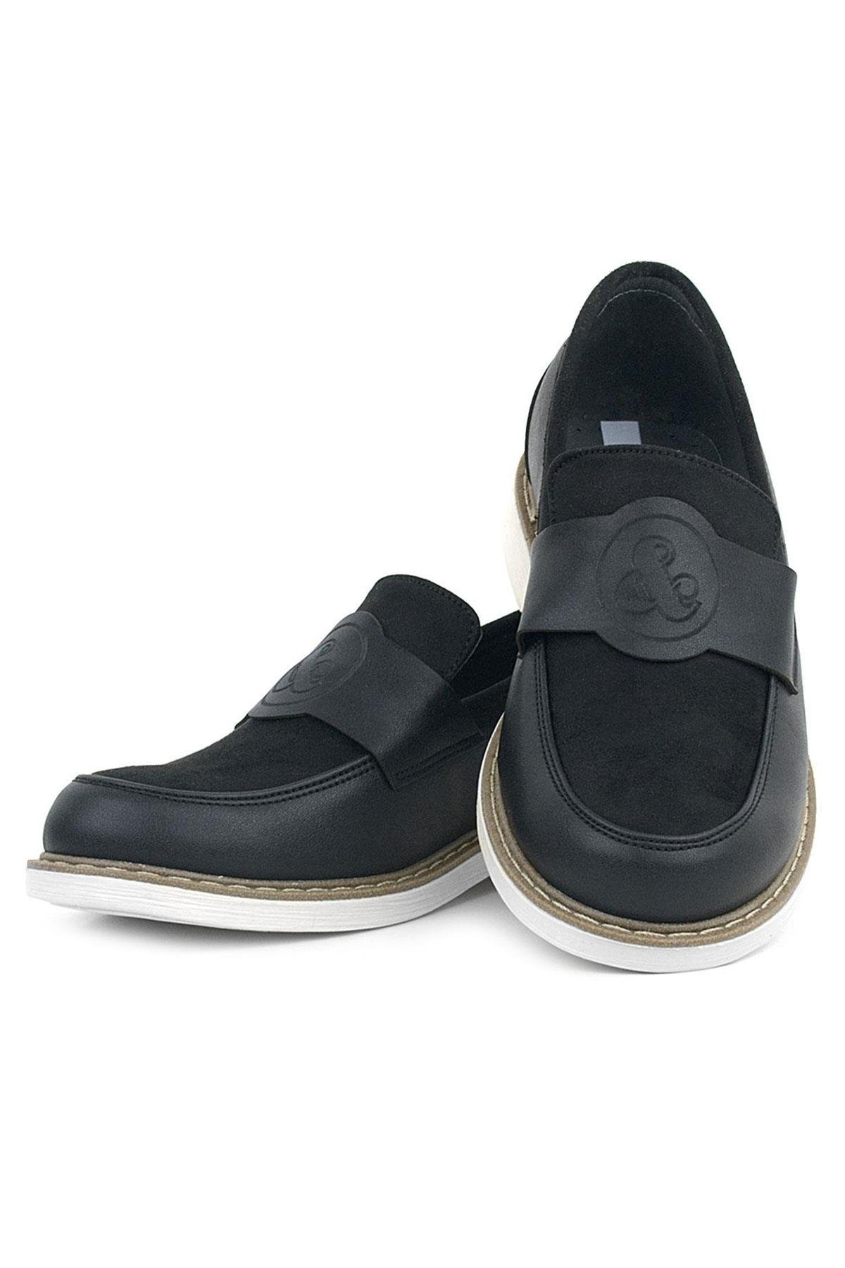 Pixel Siyah Loafer Çocuk Klasik Okul Ayakkabı - Görsel 7