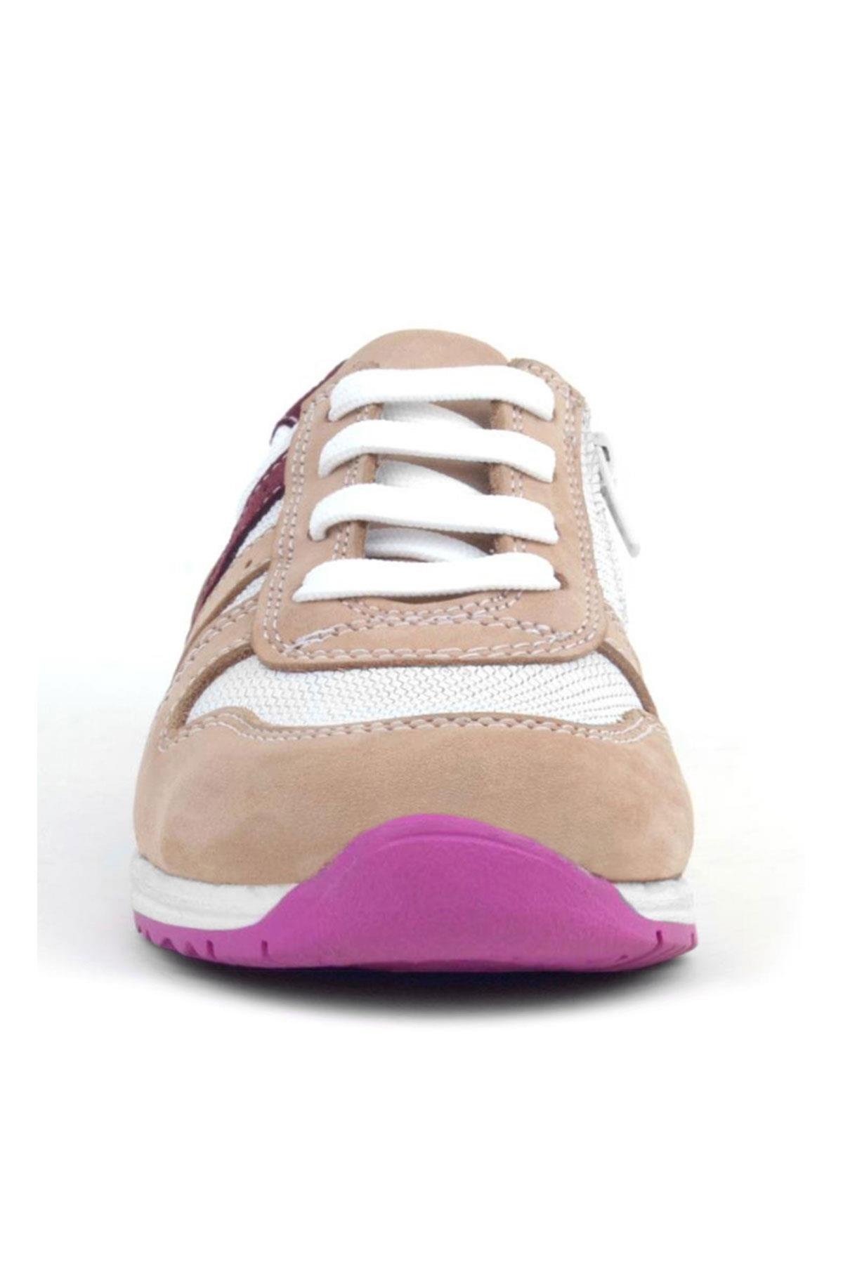 Hakiki Deri Pembe Fuşya Tabanlı Kız Çocuk Günlük Spor Ayakkabı - Görsel 4