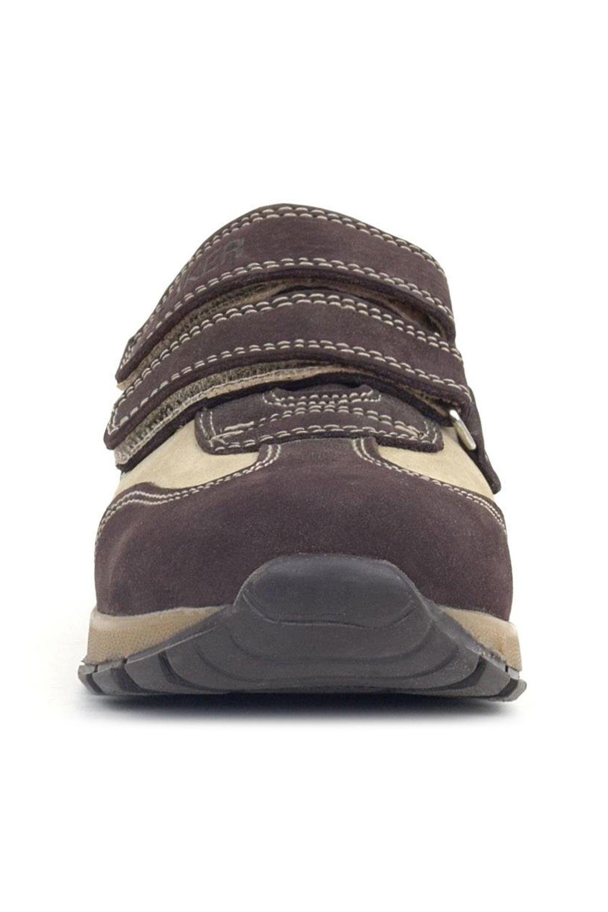 Hakiki Deri Cırtlı Kahve Kum Çocuk Spor Okul Ayakkabı - Görsel 4