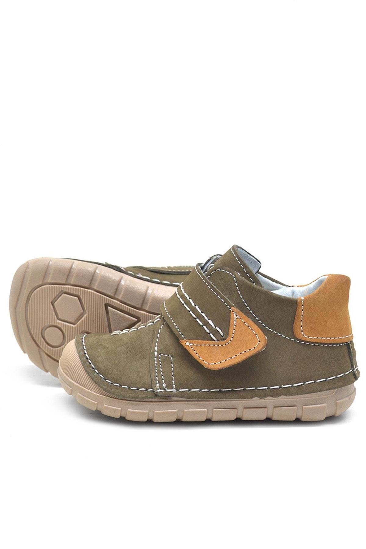 Popeye Hakiki Deri Haki İlk Adım Unisex Bebek Ayakkabısı - Görsel 6